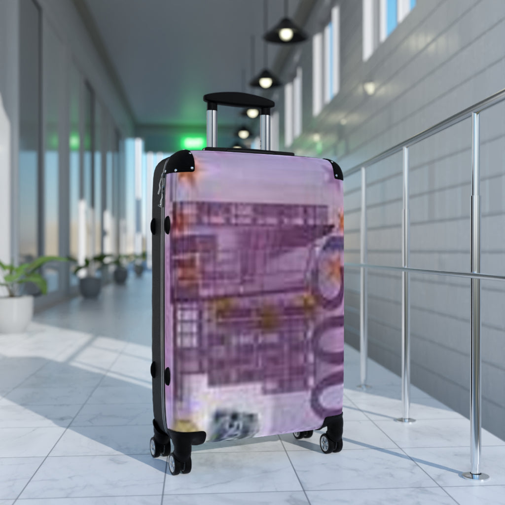 Euro Banknote Suitcase | Money Print Luggage