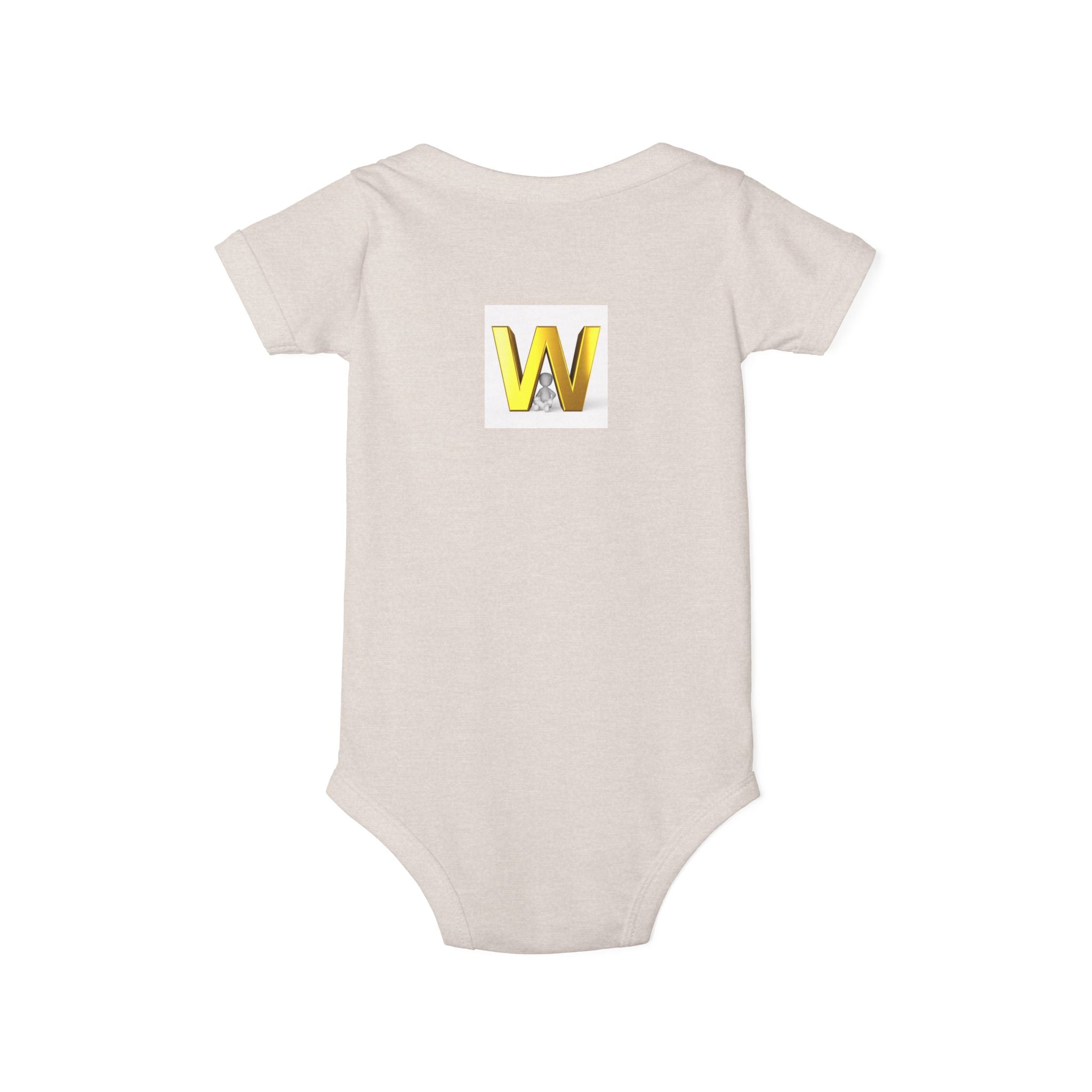Gold Letter W Monogram Infant One Piece | Baby Bodysuit