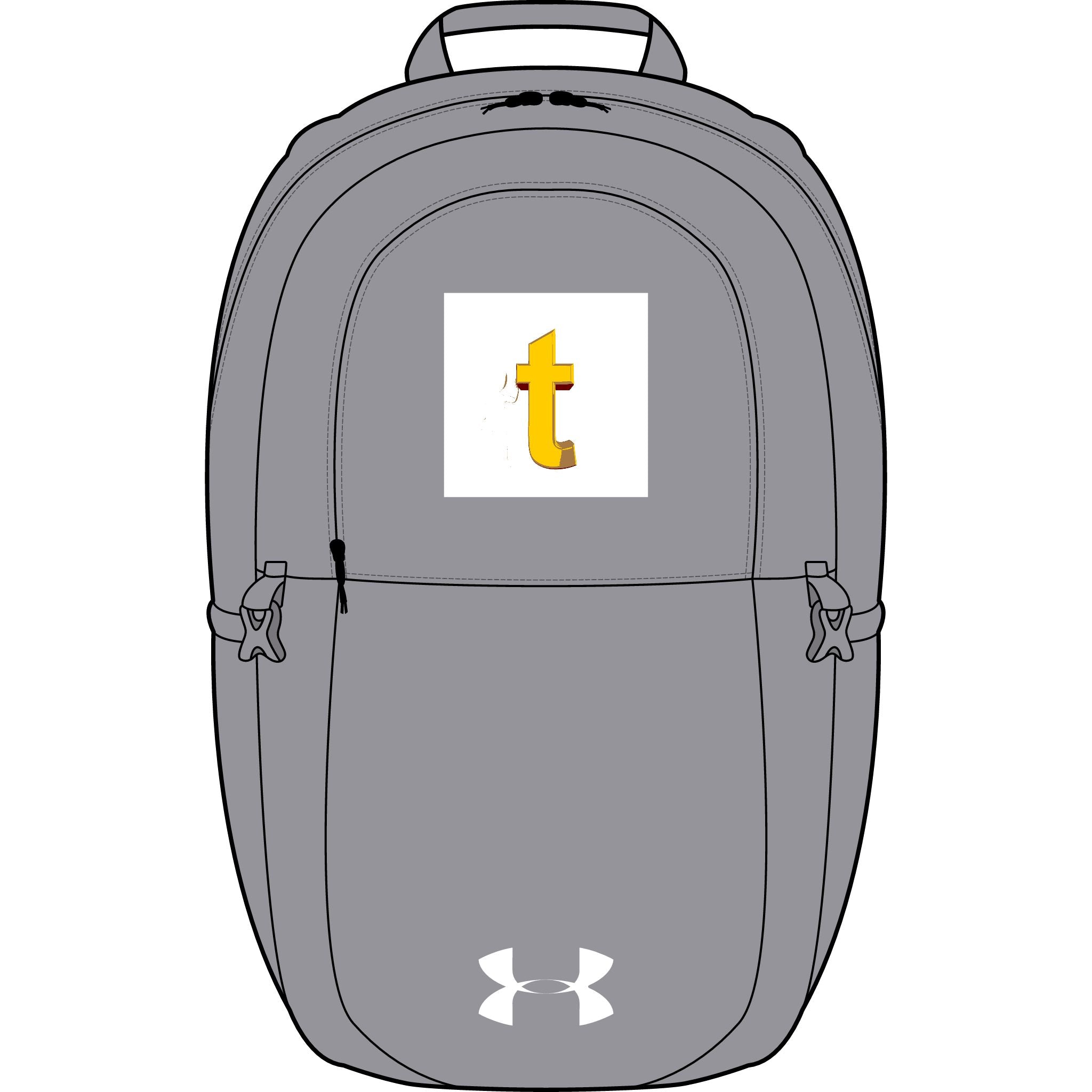Gelber Cartoon-Buchstabe T Bestickter Rucksack | Under Armour All Sport