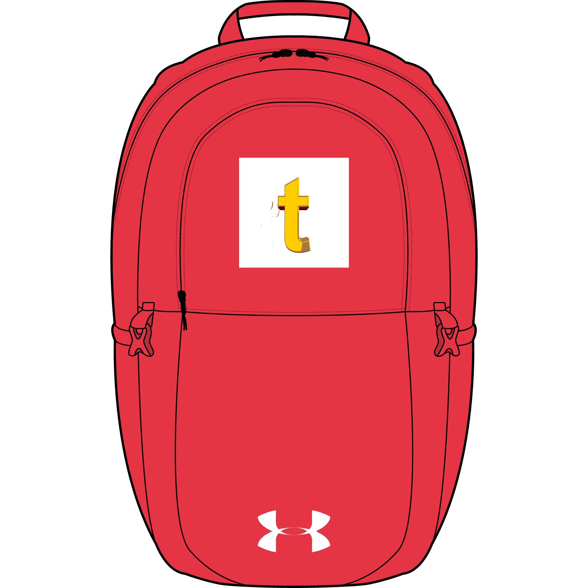 Gelber Cartoon-Buchstabe T Bestickter Rucksack | Under Armour All Sport