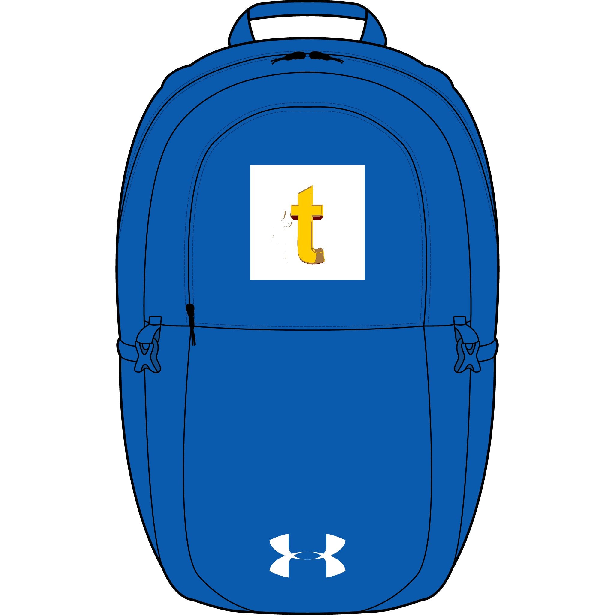 Gelber Cartoon-Buchstabe T Bestickter Rucksack | Under Armour All Sport