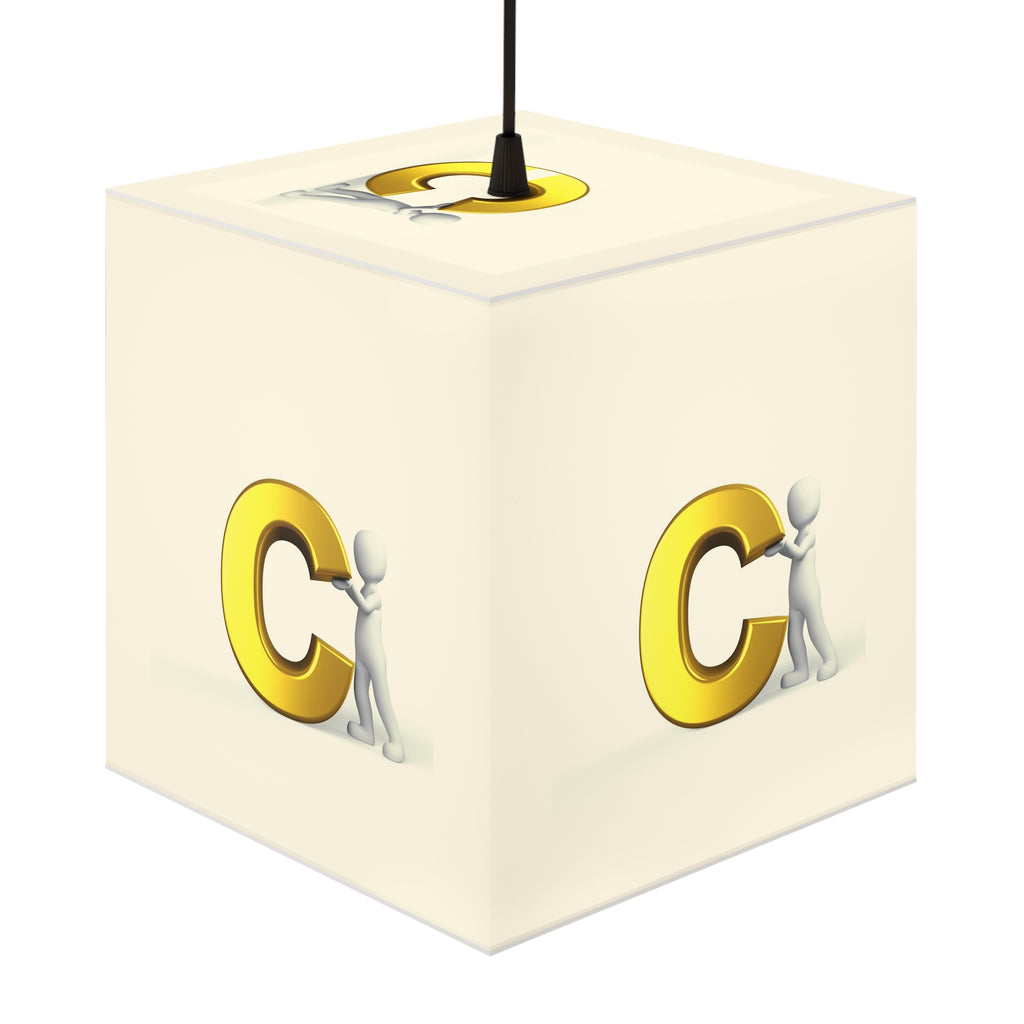 3D Letter C Cube Lamp | Alphabet Nursery Light | Kids Room Decor
