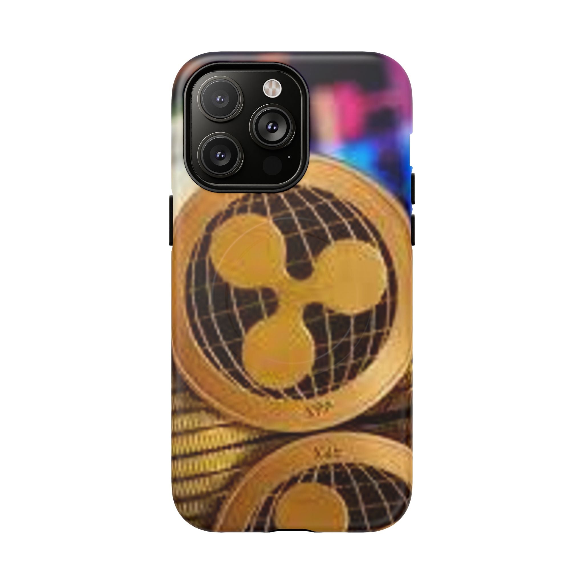 Coque de protection rigide magnétique design Ripple Coin | Coque de téléphone Crypto Ripple