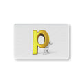 Gold Letter P Illustration Baby Fitted Crib Sheet | Monogram Nursery Bedding