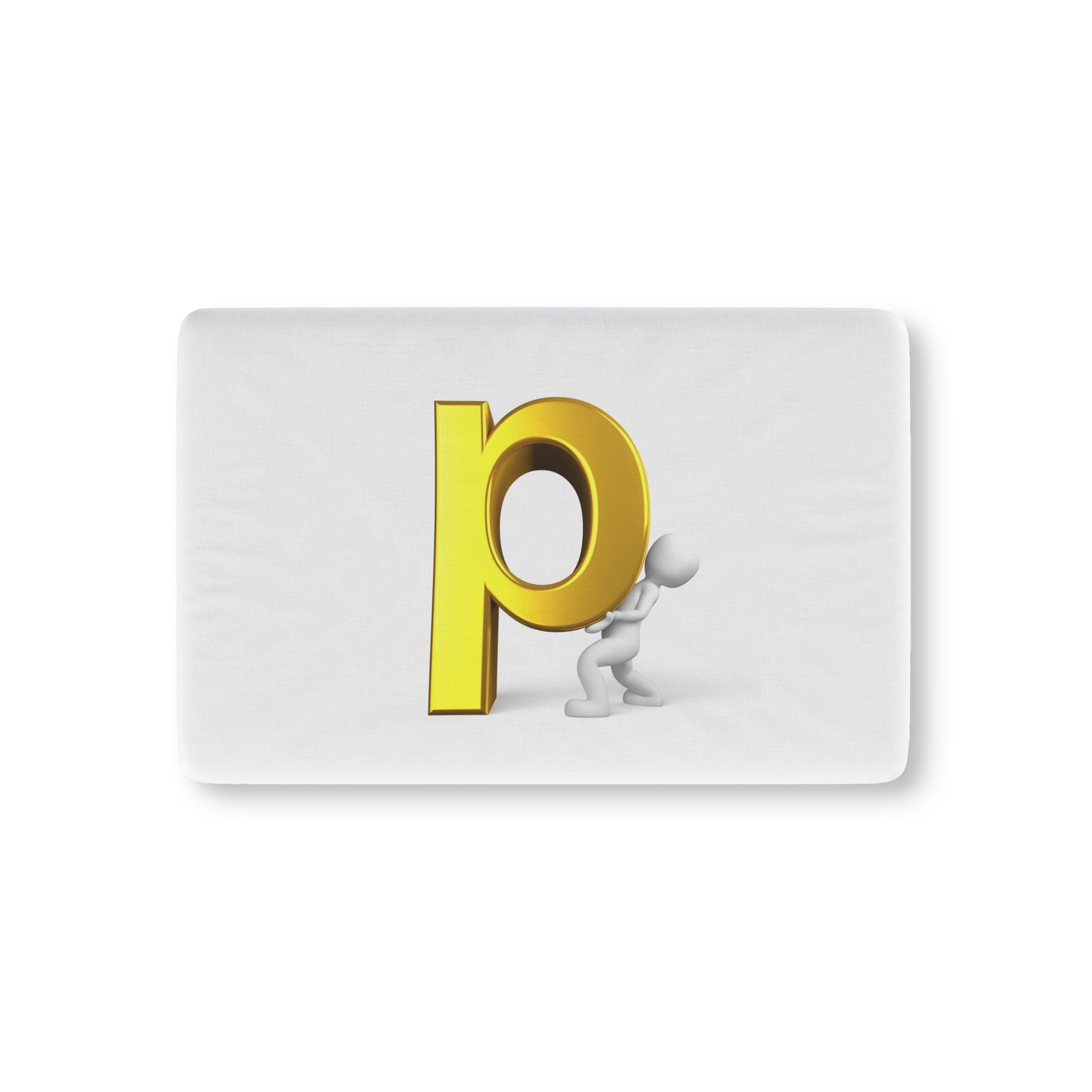 Gold Letter P Illustration Baby Fitted Crib Sheet | Monogram Nursery Bedding