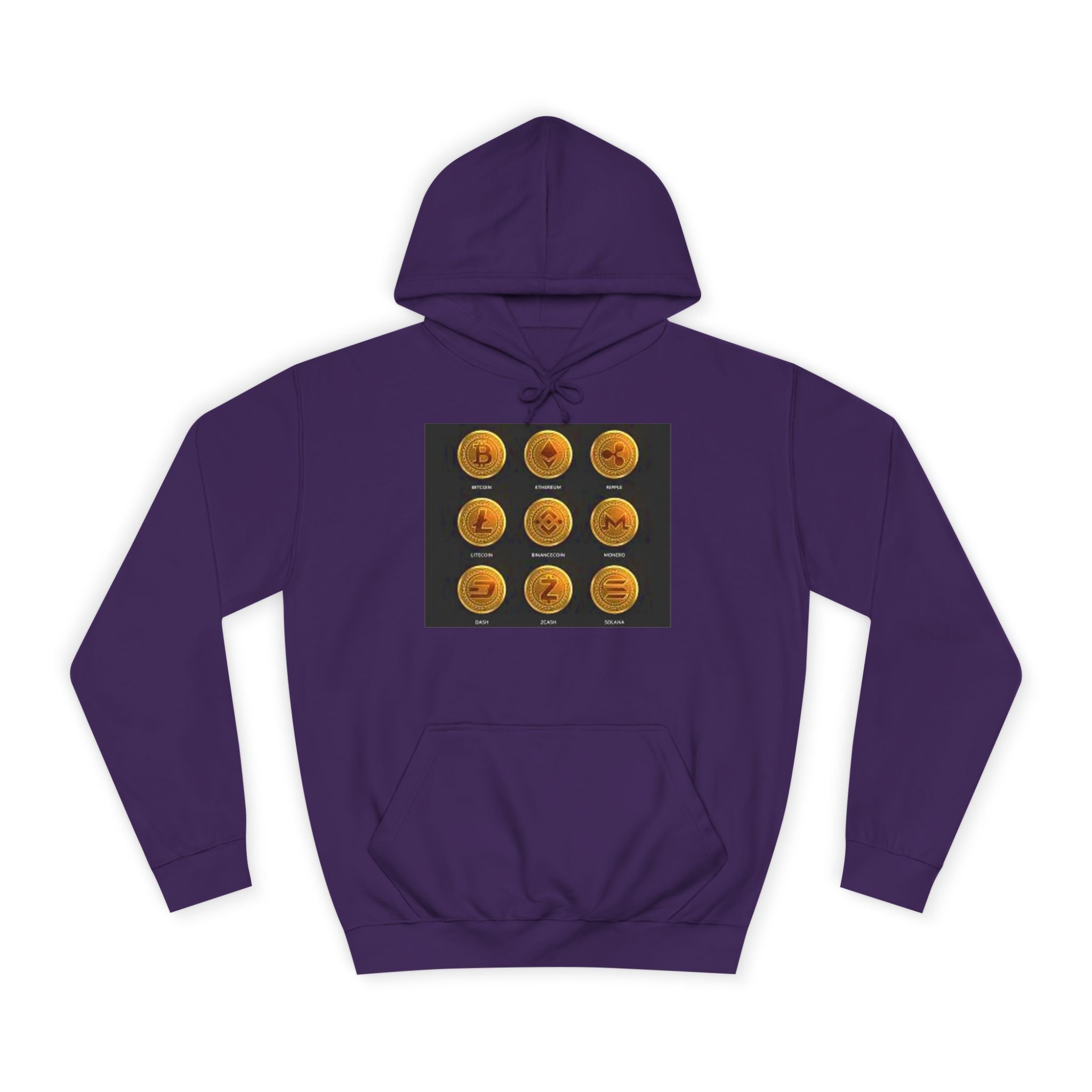 Sweat à capuche icônes de crypto-monnaies | Bitcoin Ethereum Litecoin Ripple Doge Zcash Monero