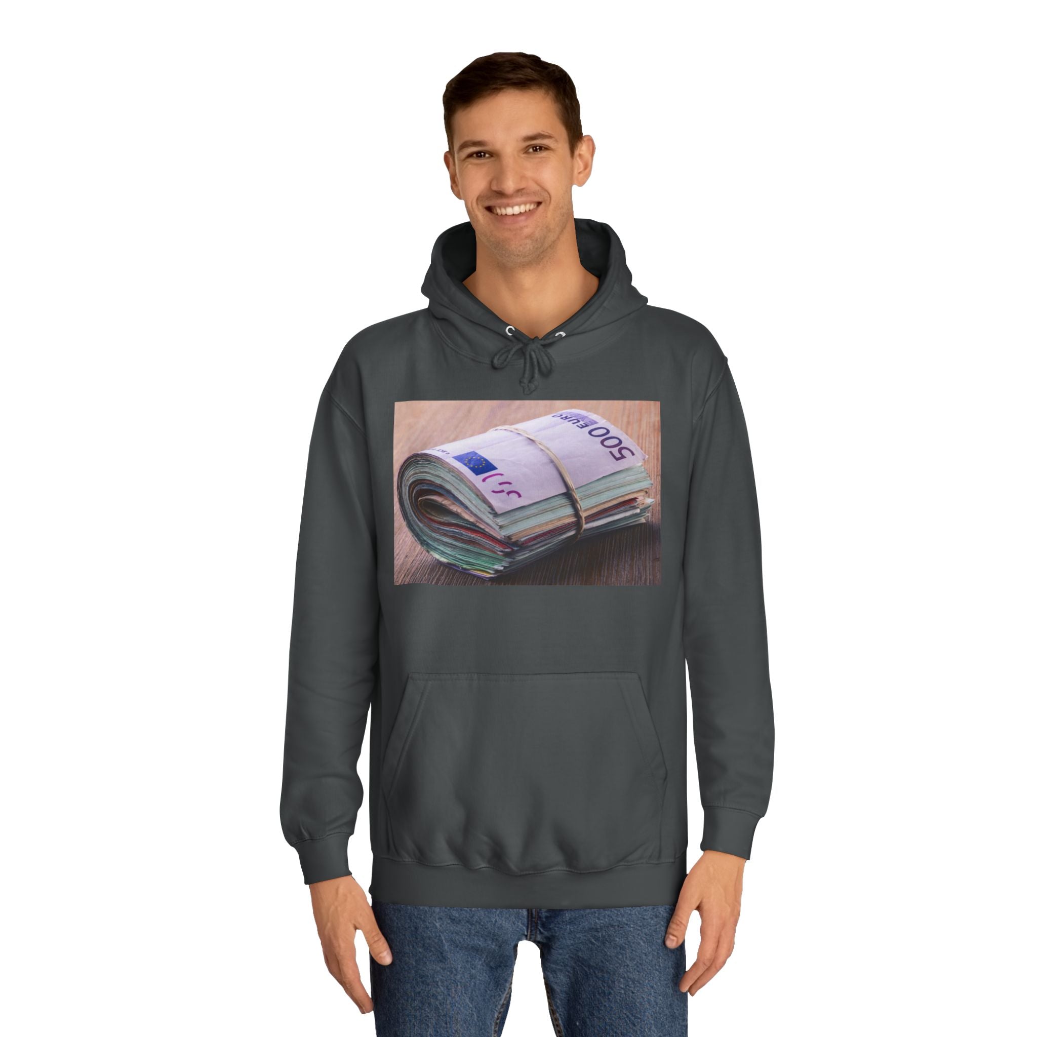 Rolled Currency Stack Hoodie | Money Print, Cash Bundle