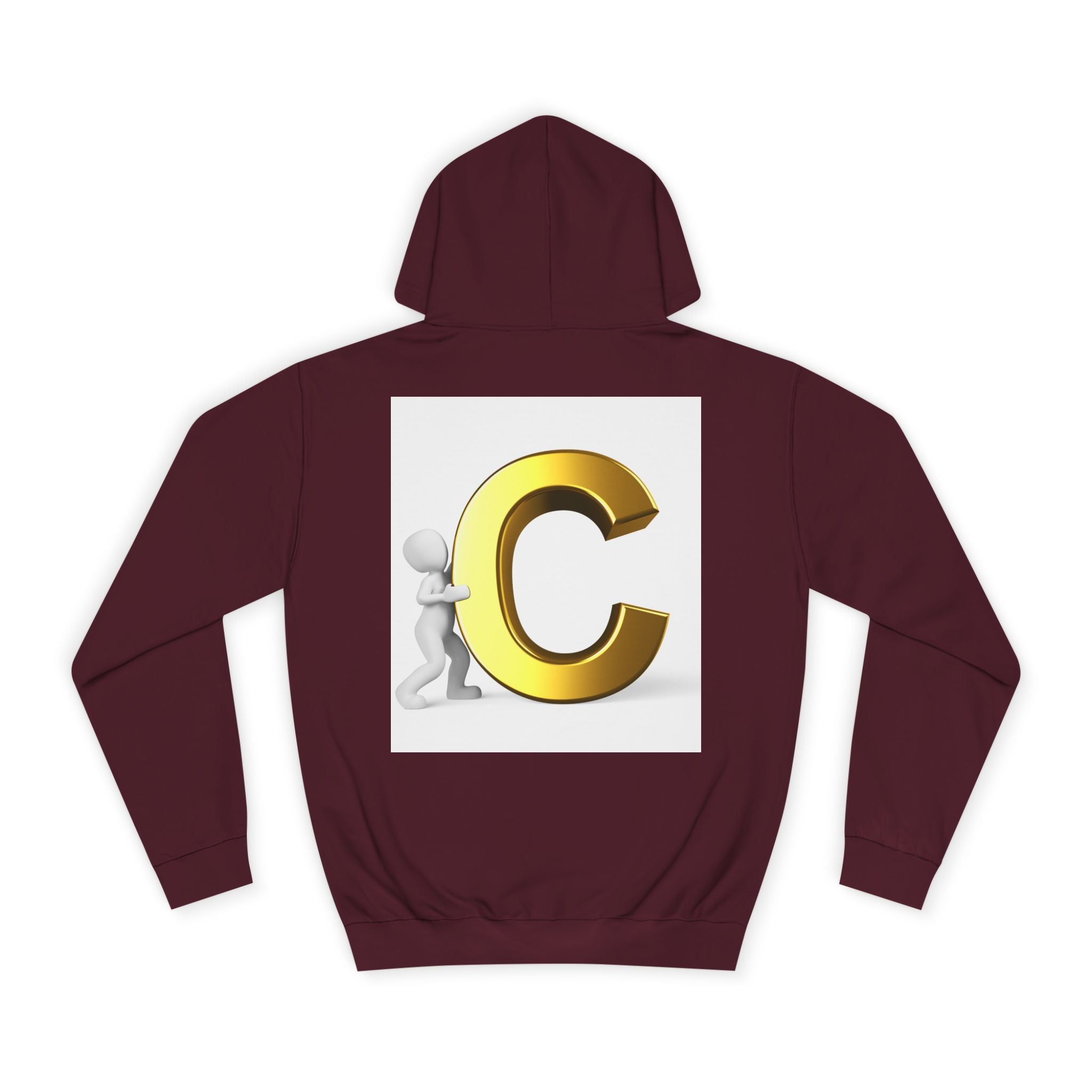 Gold Letter C Hoodie | Monogram Initial C Sweatshirt