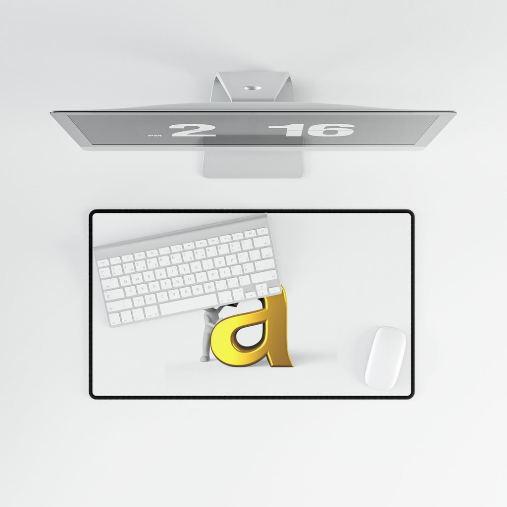 Golden Letter A character desk mat | Desk Mat