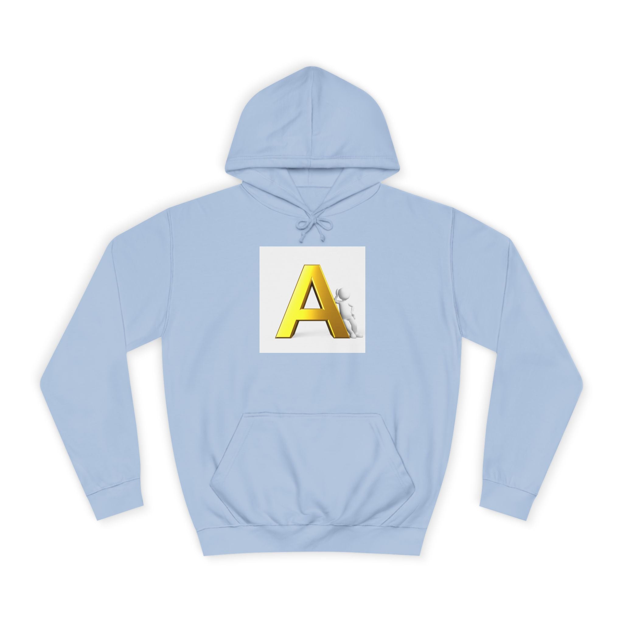 Sweat à capuche lettre A 3D or | Sweat-shirt initiales A monogramme