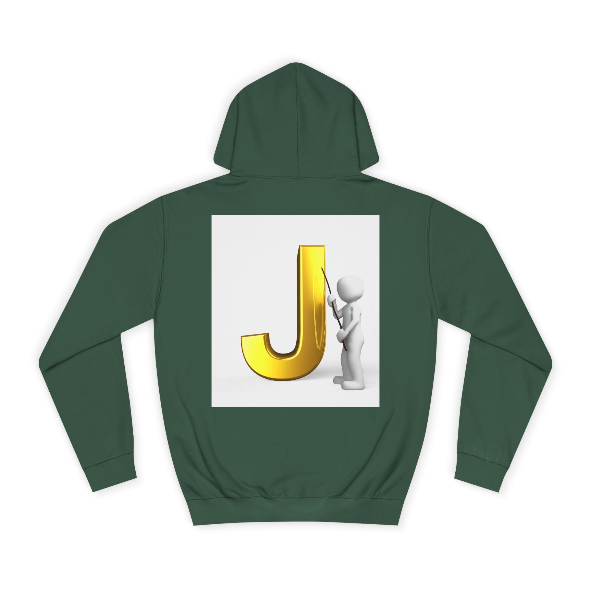 Golden Letter J Initial Hoodie | Monogram J Sweatshirt