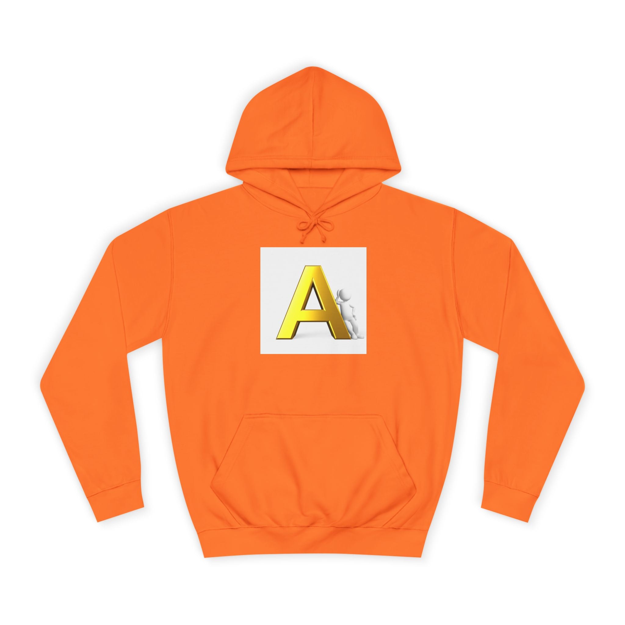 Sweat à capuche lettre A 3D or | Sweat-shirt initiales A monogramme