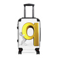 3D Gold Letter Q with Figure Suitcase | Personalized Luggage Cover