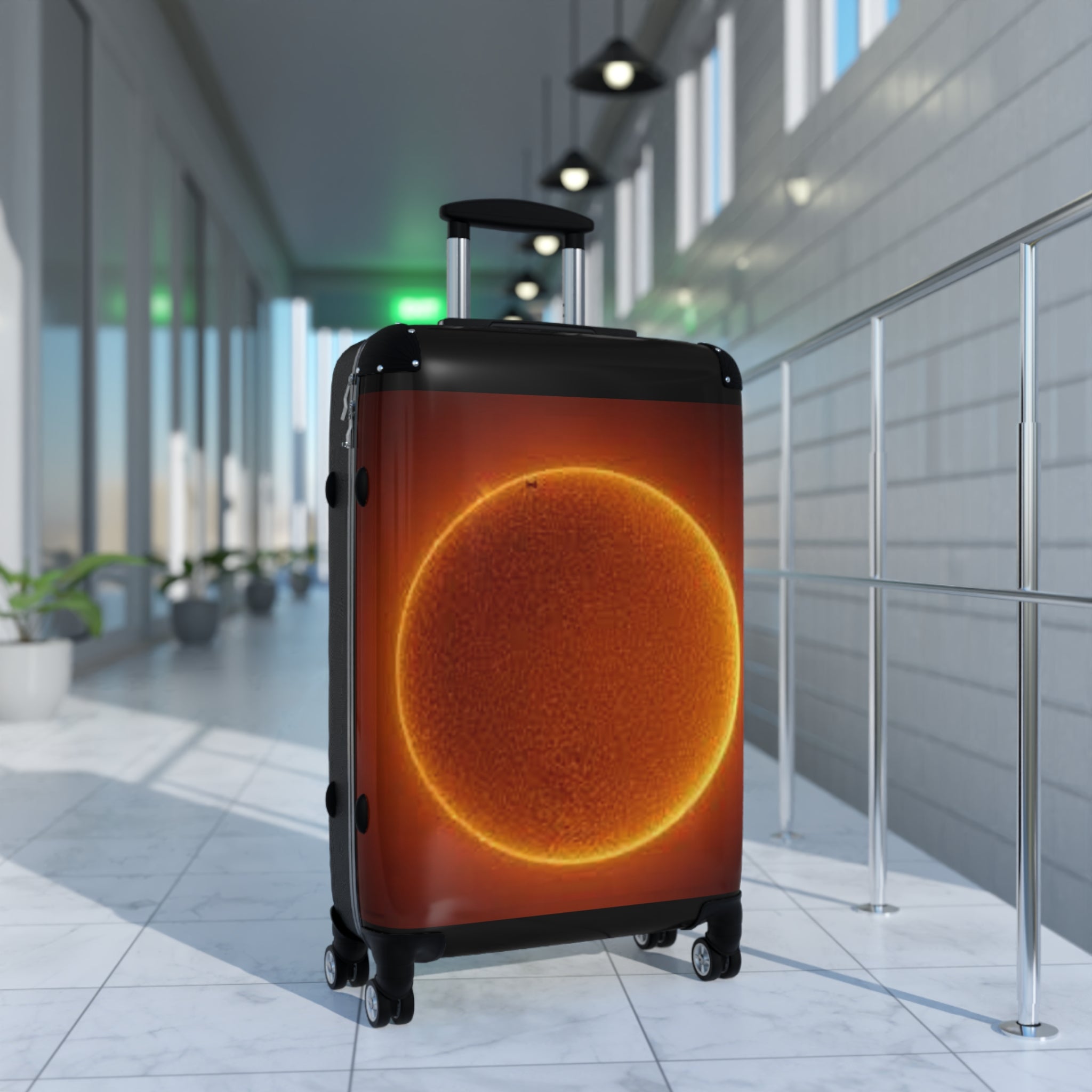 Solar Eclipse Sun Illustration Suitcase | Travel Luggage