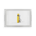 3D Figure Building Gold Letter i Acrylic Serving Tray | Minimalist Modern