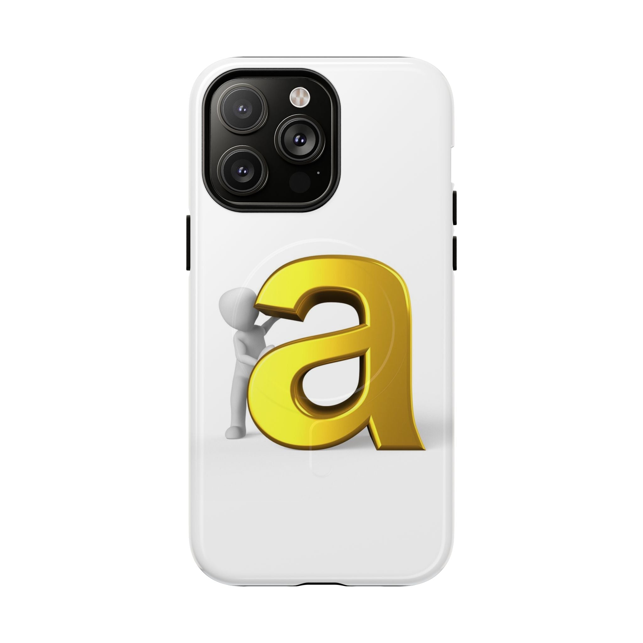 3D Gold Letter A Phone Case | Tough Magnetic Case