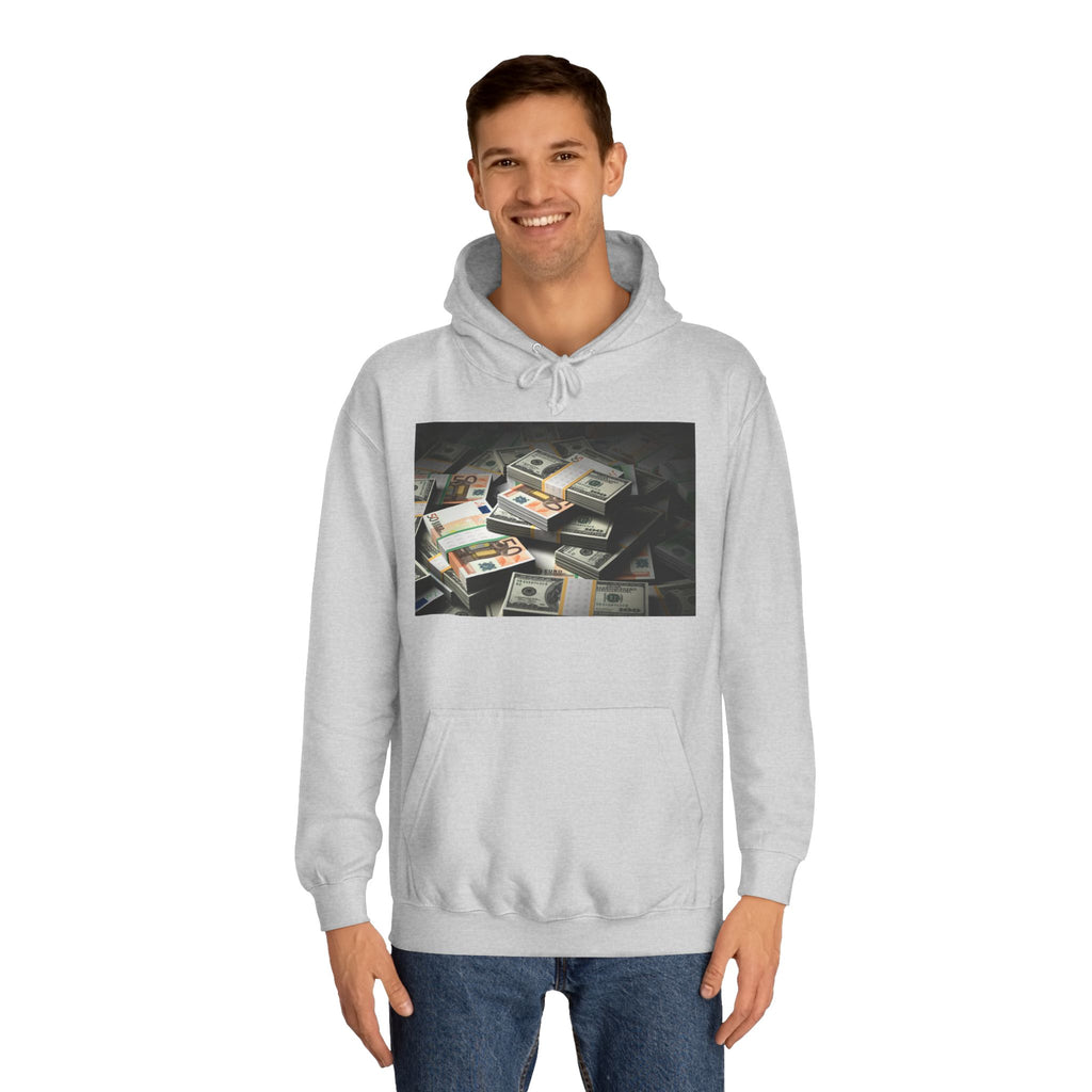 Stacked Cash Money Hoodie | Vintage Banknote Print, Stacks of Dollars