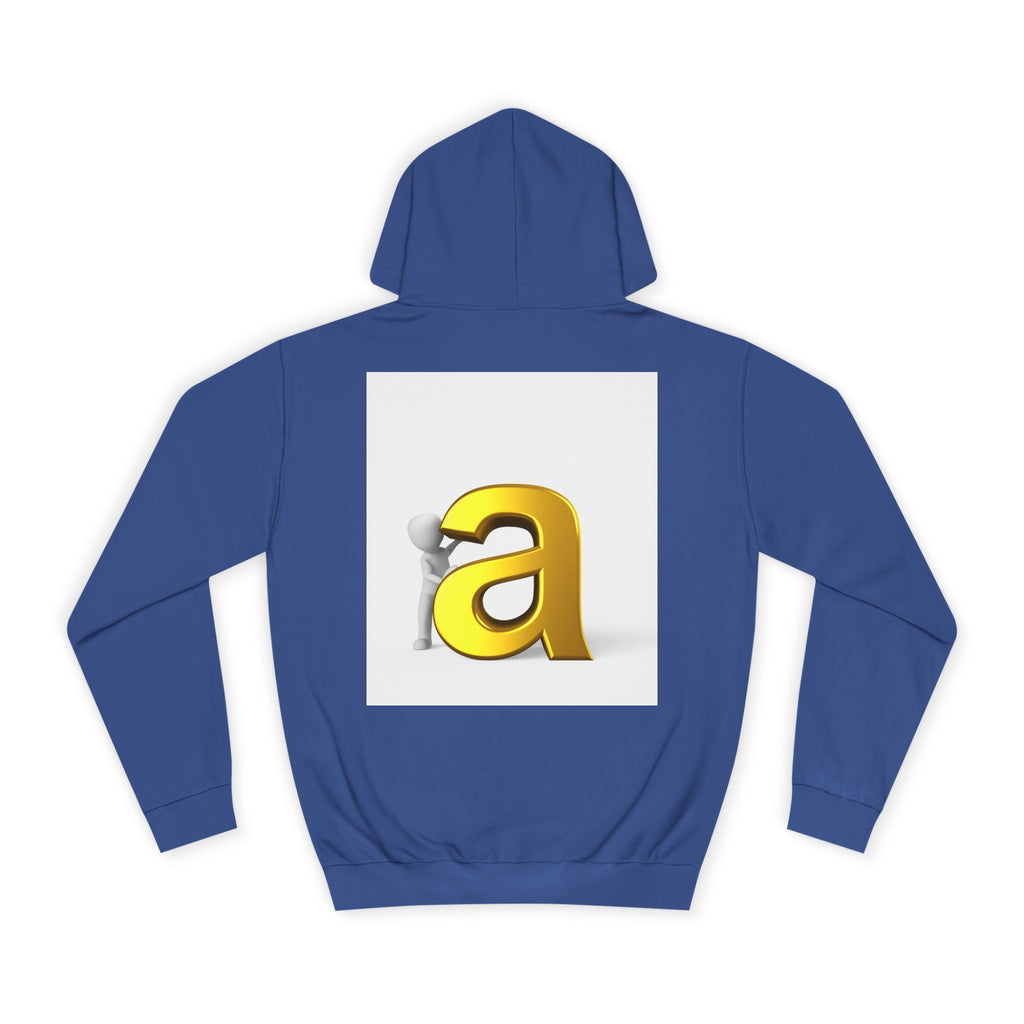 Gold 3D Letter A Hoodie | Monogram Initial Sweatshirt
