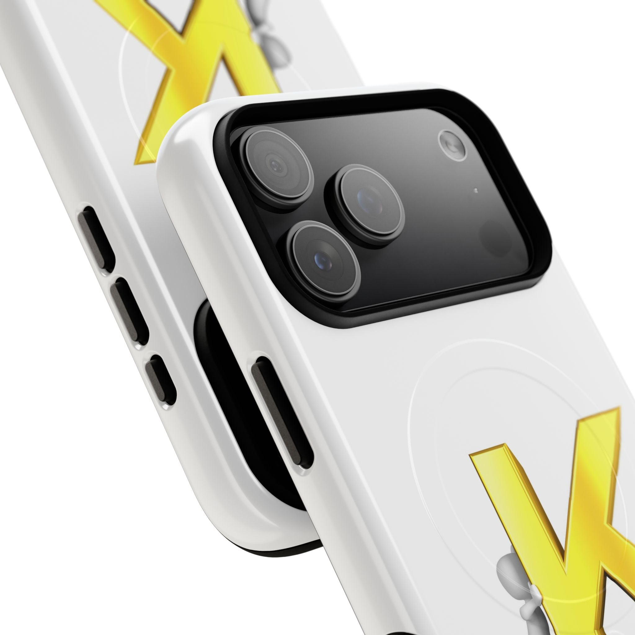 Yellow K Letter Phone Case | Tough Magnetic Case, Monogram Initial K