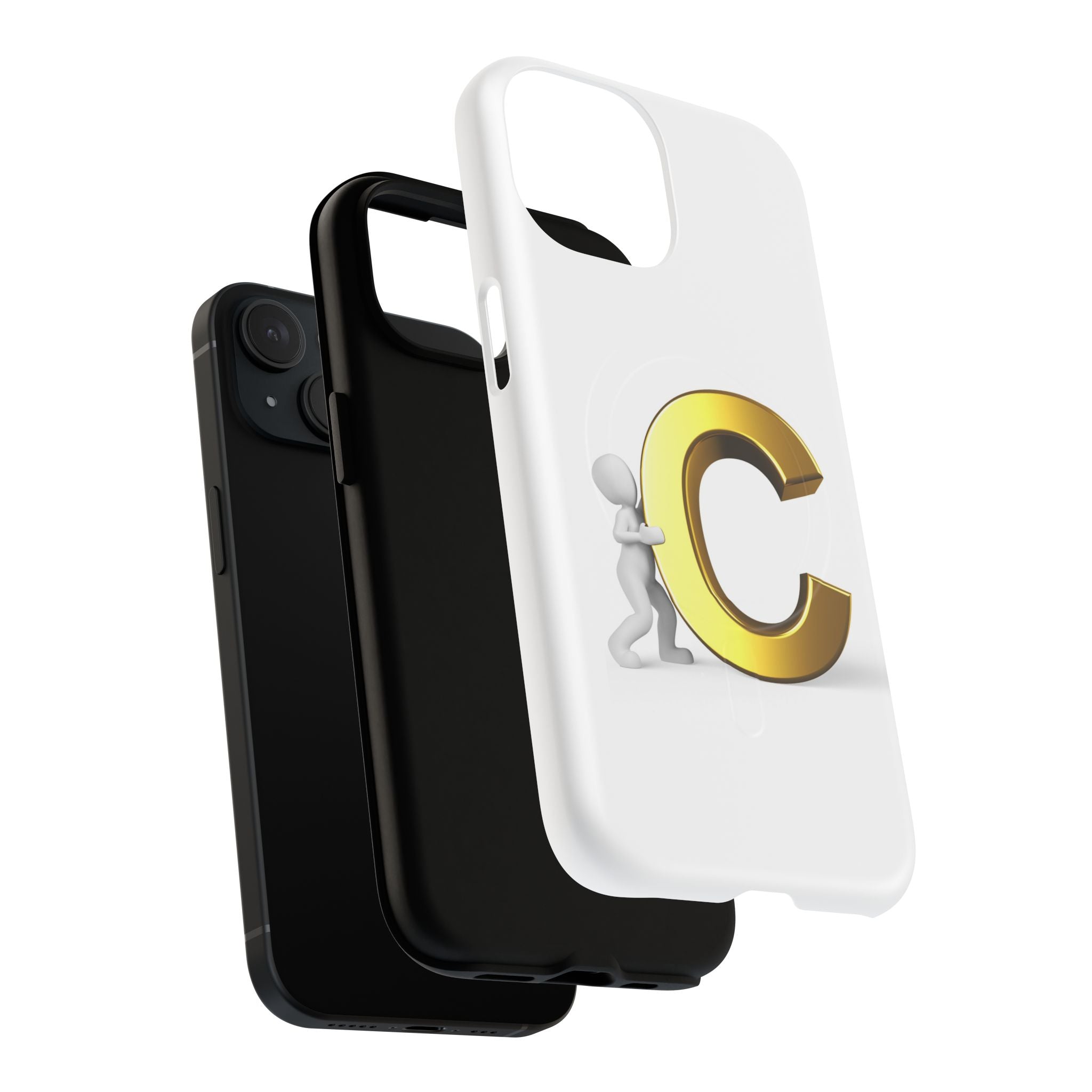 Gold Letter C Monogram Phone Case | Tough Magnetic Case
