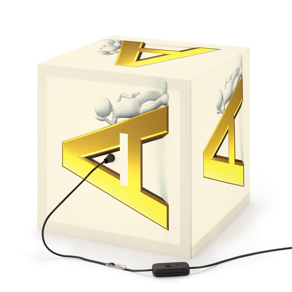 Gold Letter A Cube Light Lamp | Alphabet Initial Nursery Decor