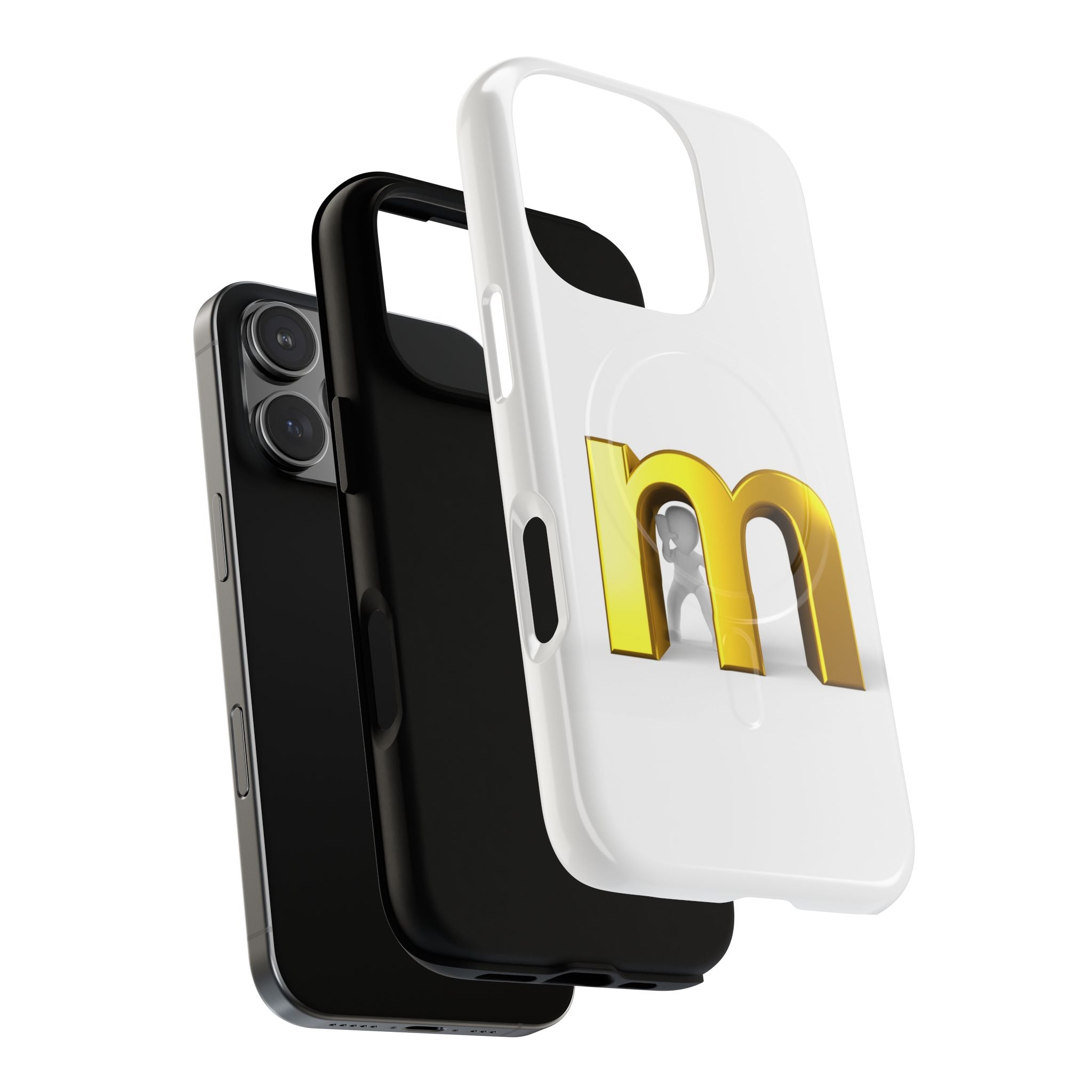 Gold Letter M phone case | Magnetic Tough Case, Monogram Initial