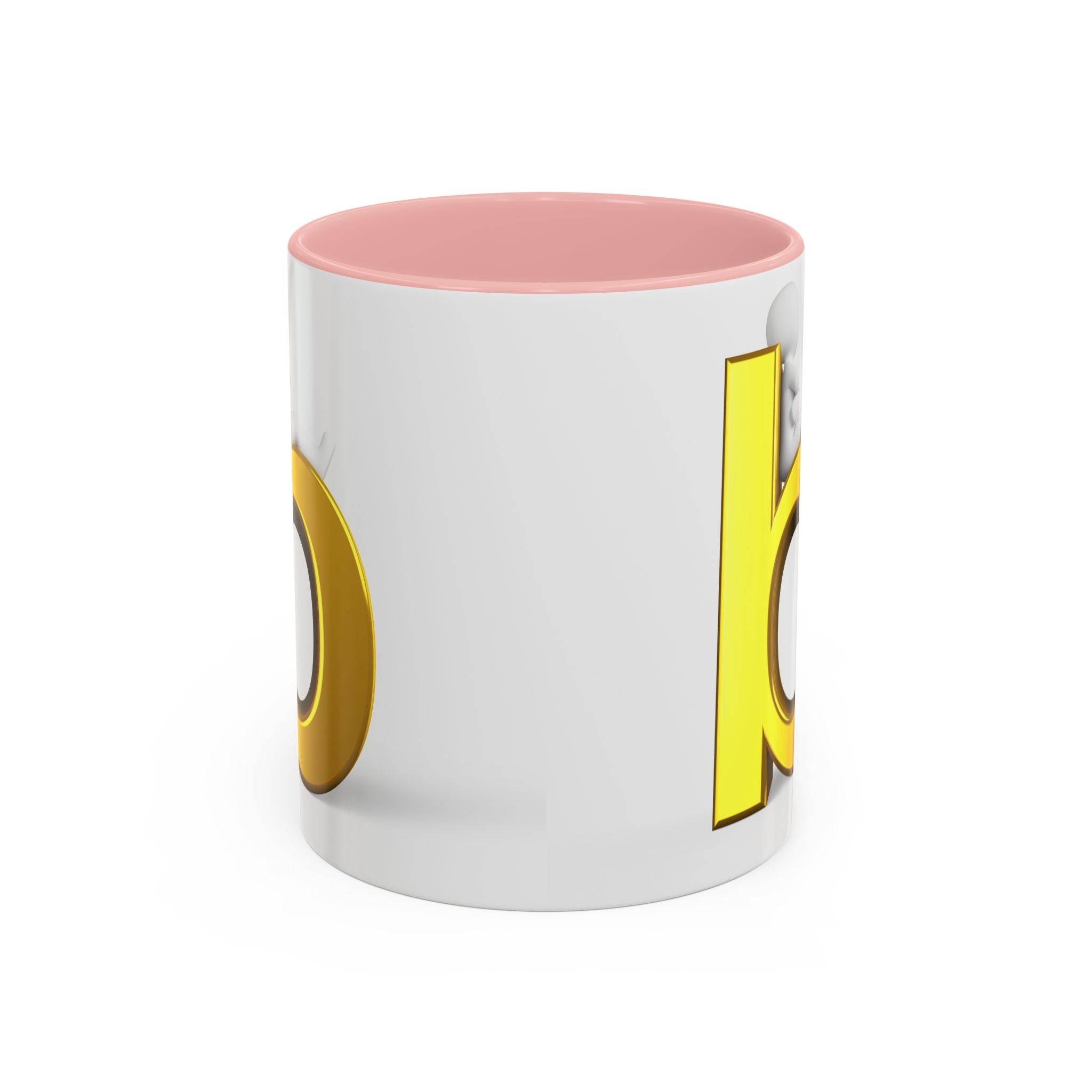 Tasse à café avec accent lettre B or | Tasse initiale monogramme lettre B