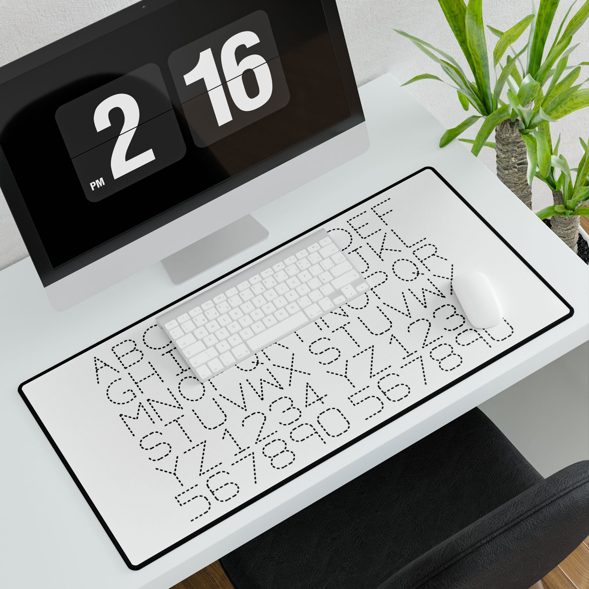 Dotted Alphabet & Numbers Desk Mat | Typing Practice Desk Mat