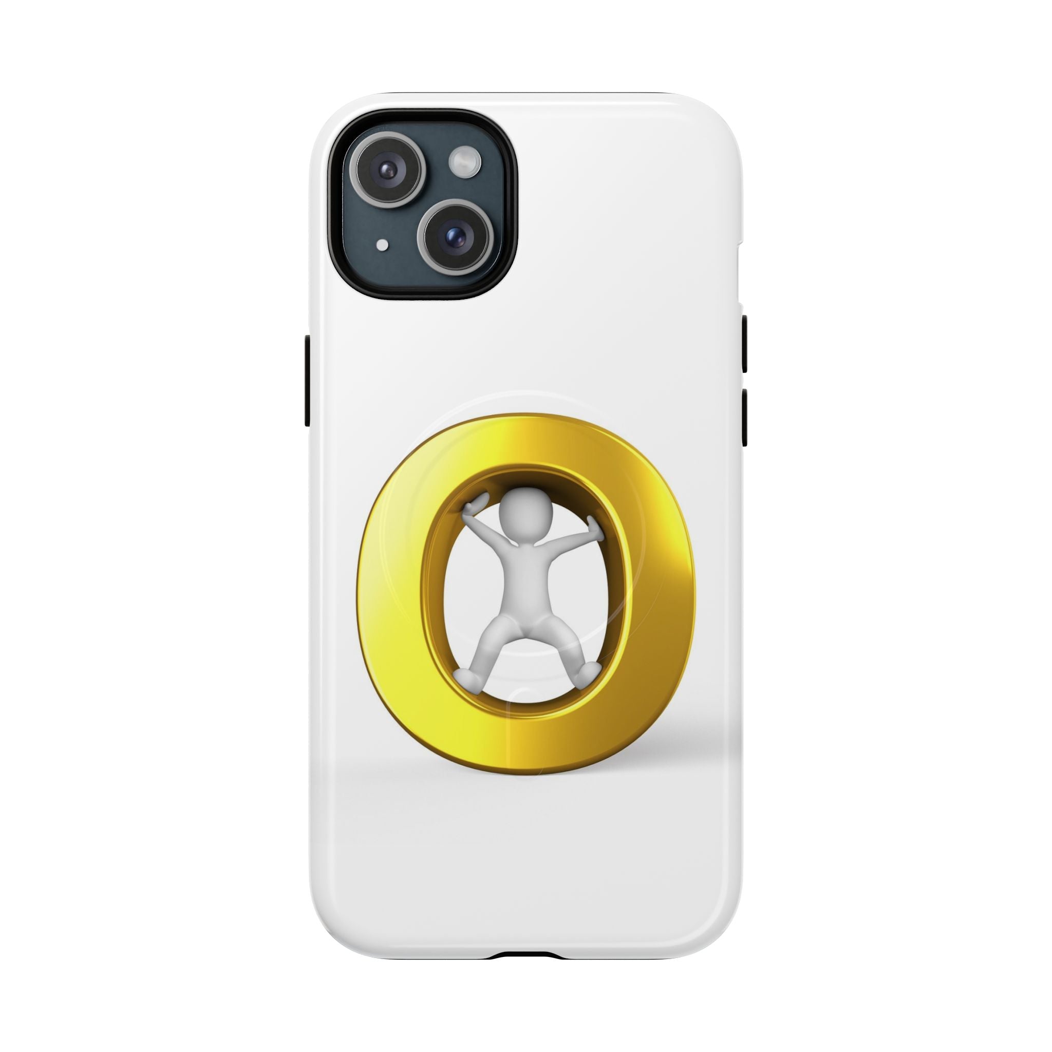 3D Gold Letter O Figure Phone Case | Tough Magnetic Case