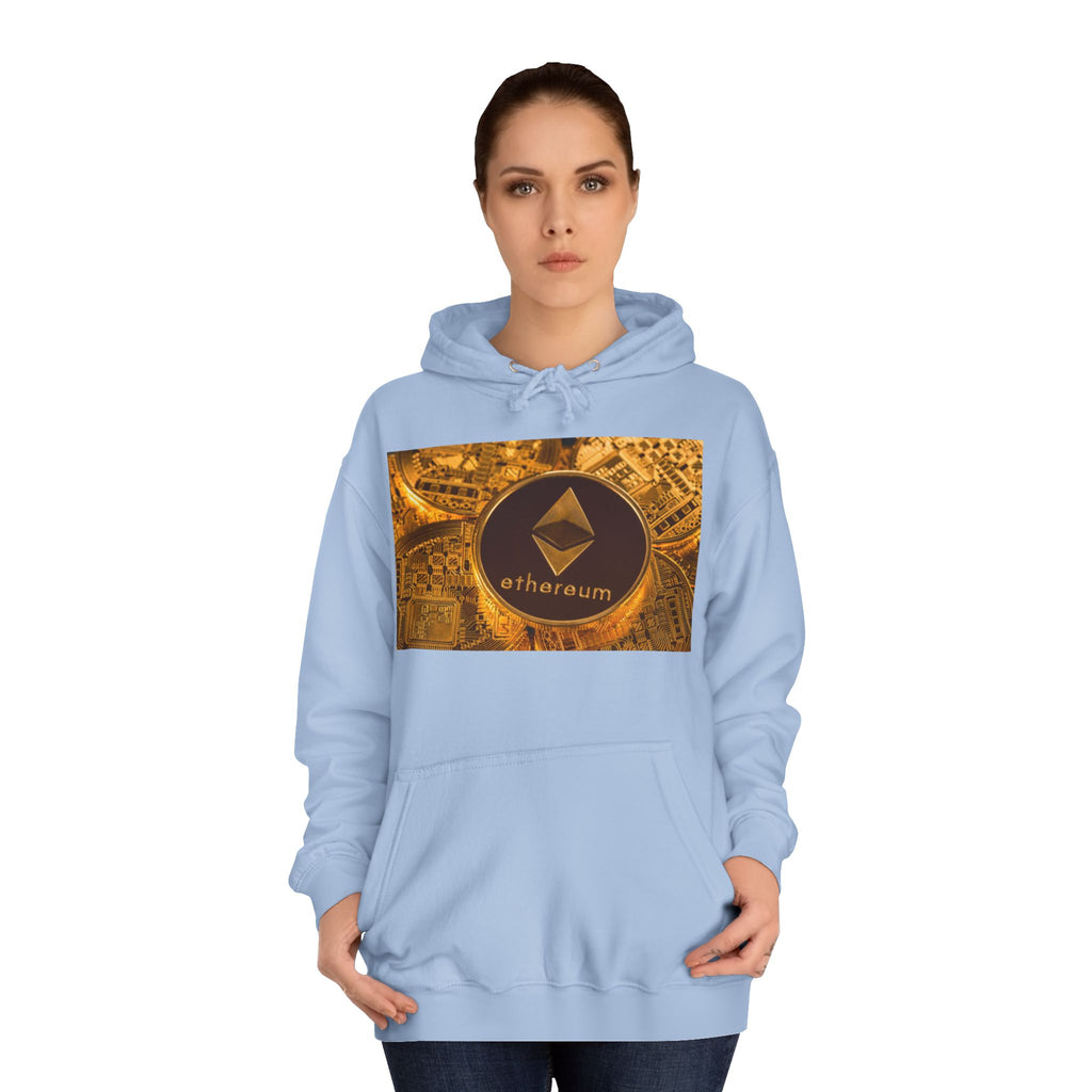 Ethereum Coin Hoodie | Crypto Logo Sweatshirt, Blockchain Design