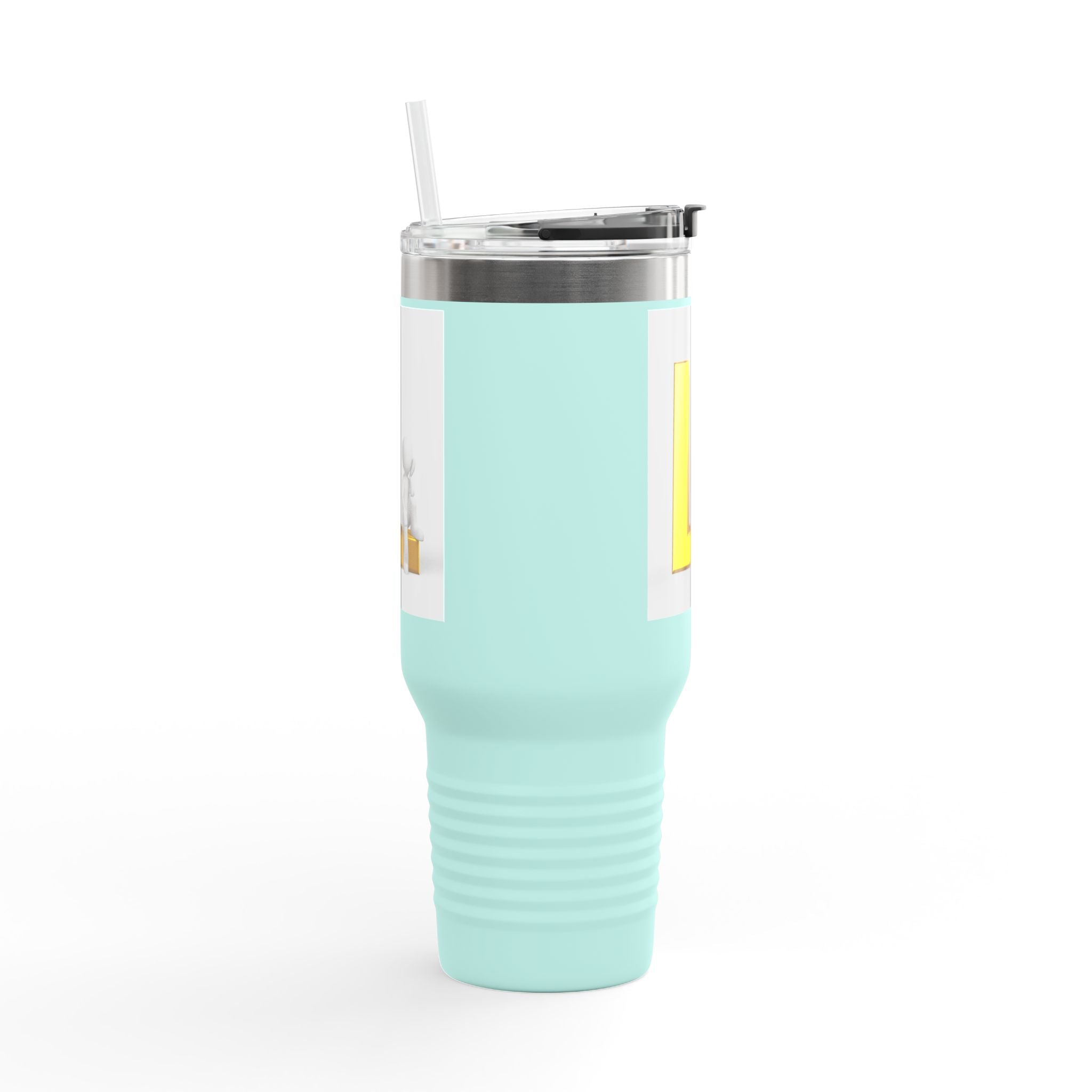 Mug de voyage monogramme lettre L dorée | Gobelet isotherme 40 oz