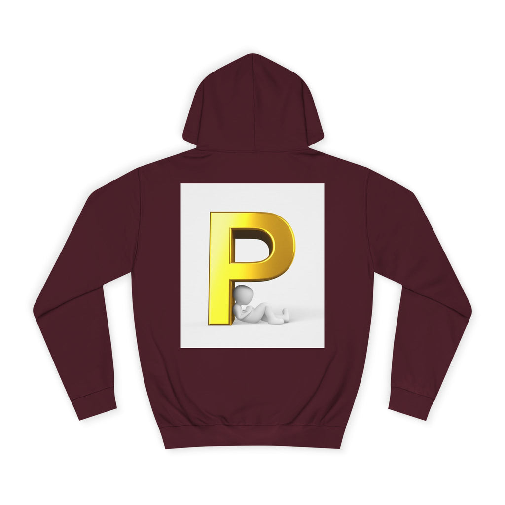Gold Letter P hoodie | Monogram Initial Pullover