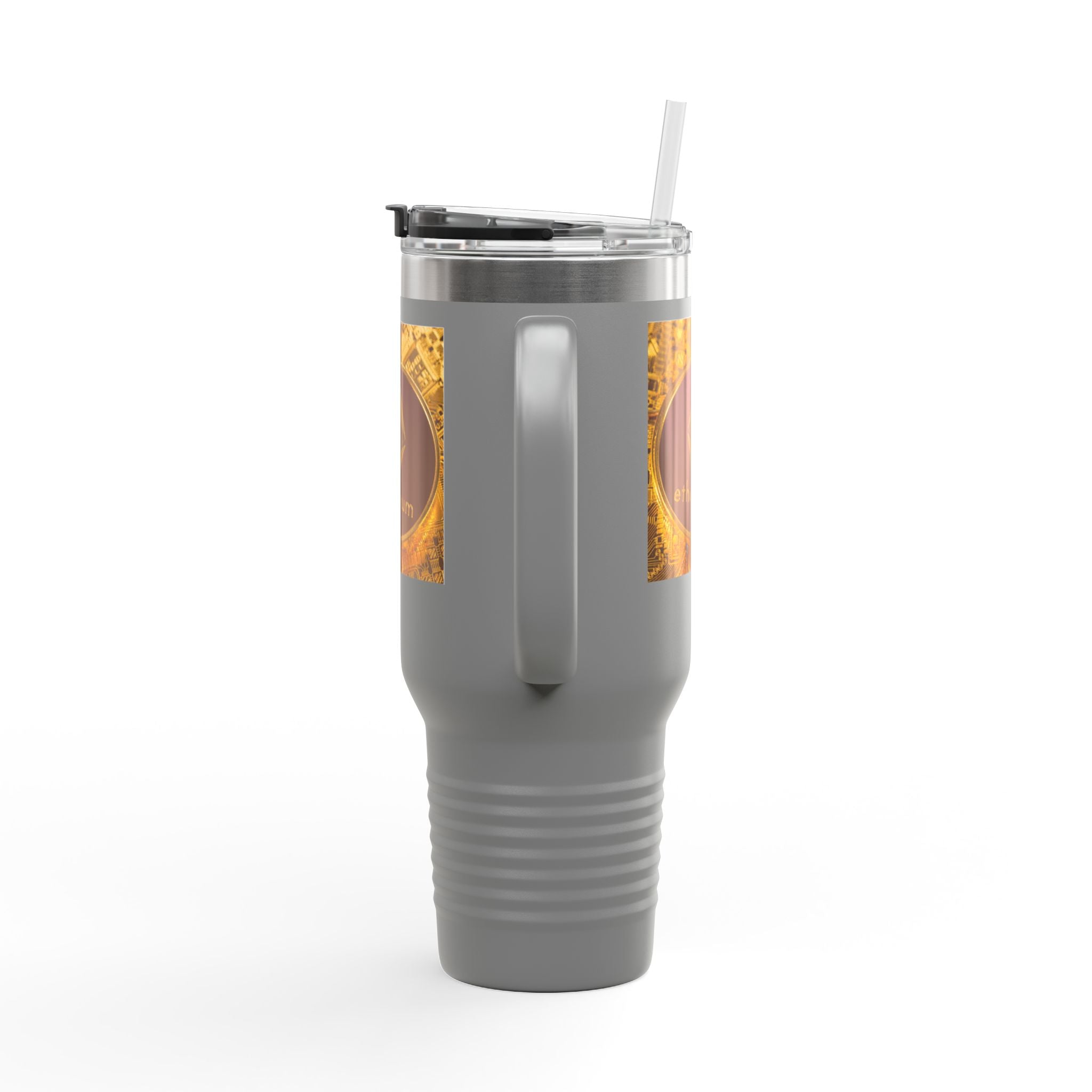 Ethereum Coin Design 40oz Travel Mug | Crypto Logo Insulated Tumbler