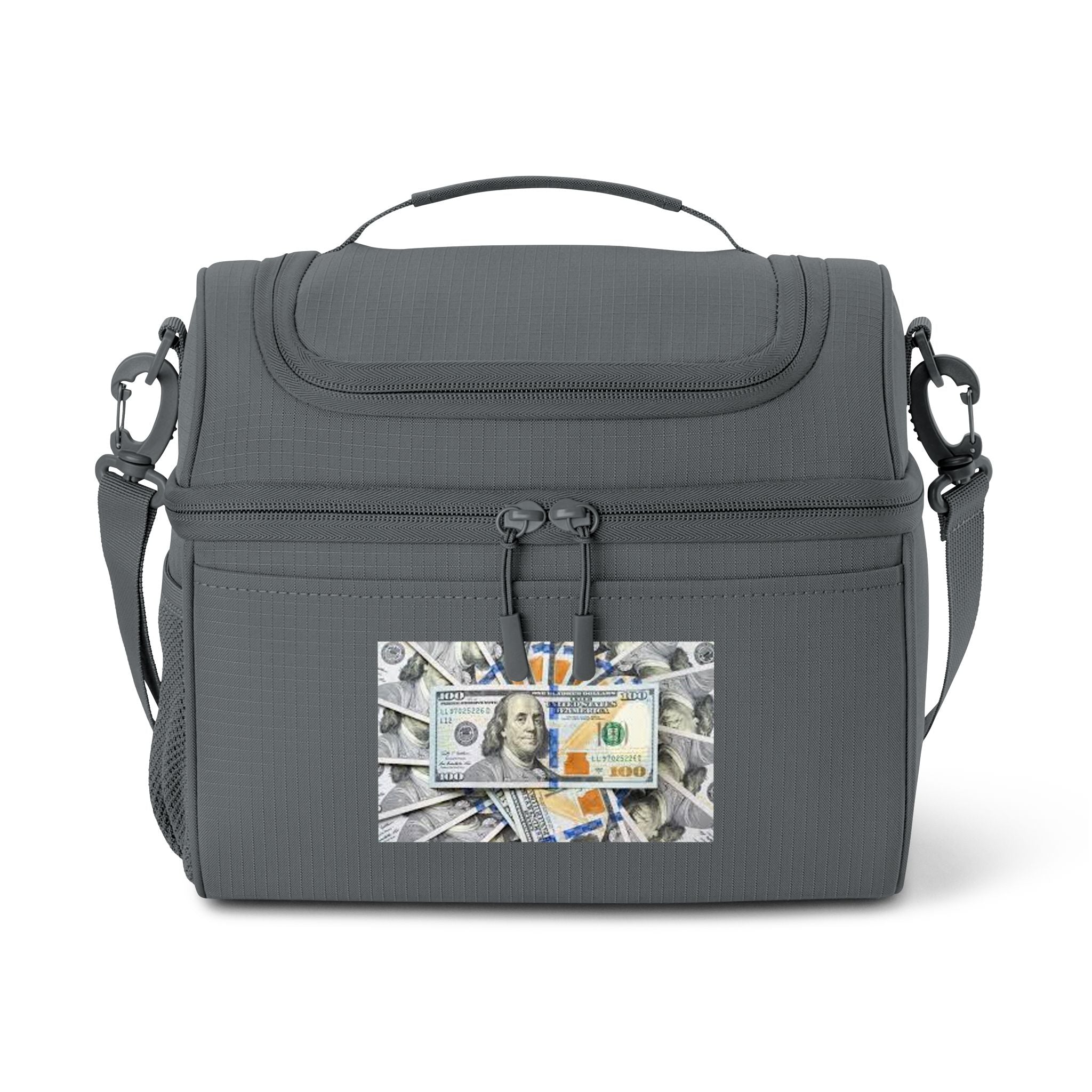 Hundred Dollar Bill Cooler Bag | Insulated Lunch Tote, Money Print