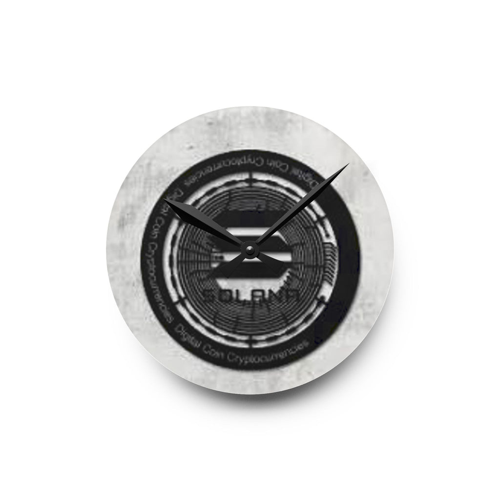 Solana Crypto Coin design Acrylic Wall Clock | Blockchain, Cryptocurrency Decor