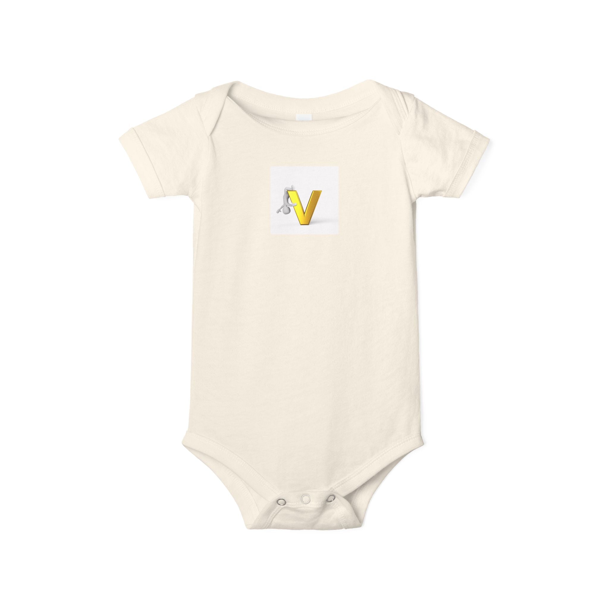 Body Bébé Lettre V | Monogramme Doré