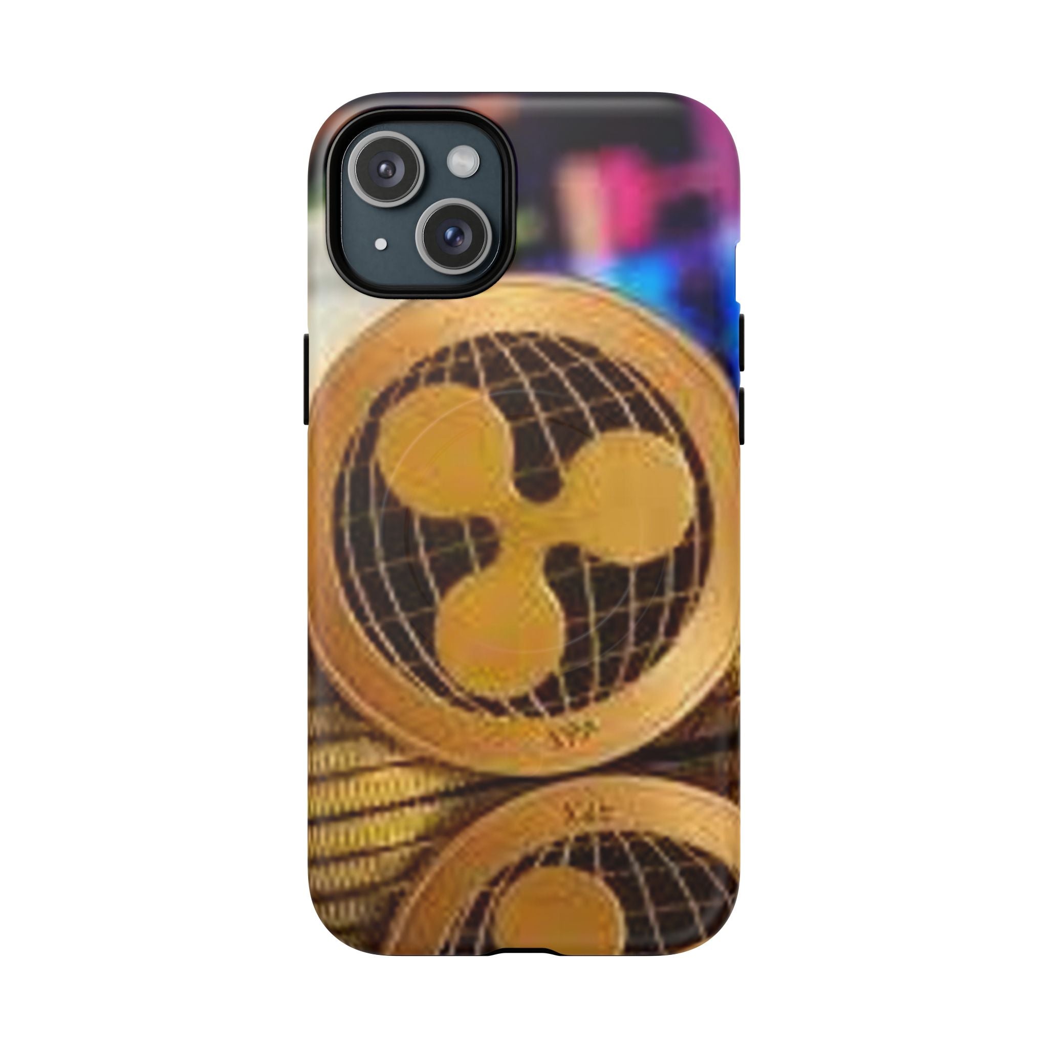 Coque de protection rigide magnétique design Ripple Coin | Coque de téléphone Crypto Ripple