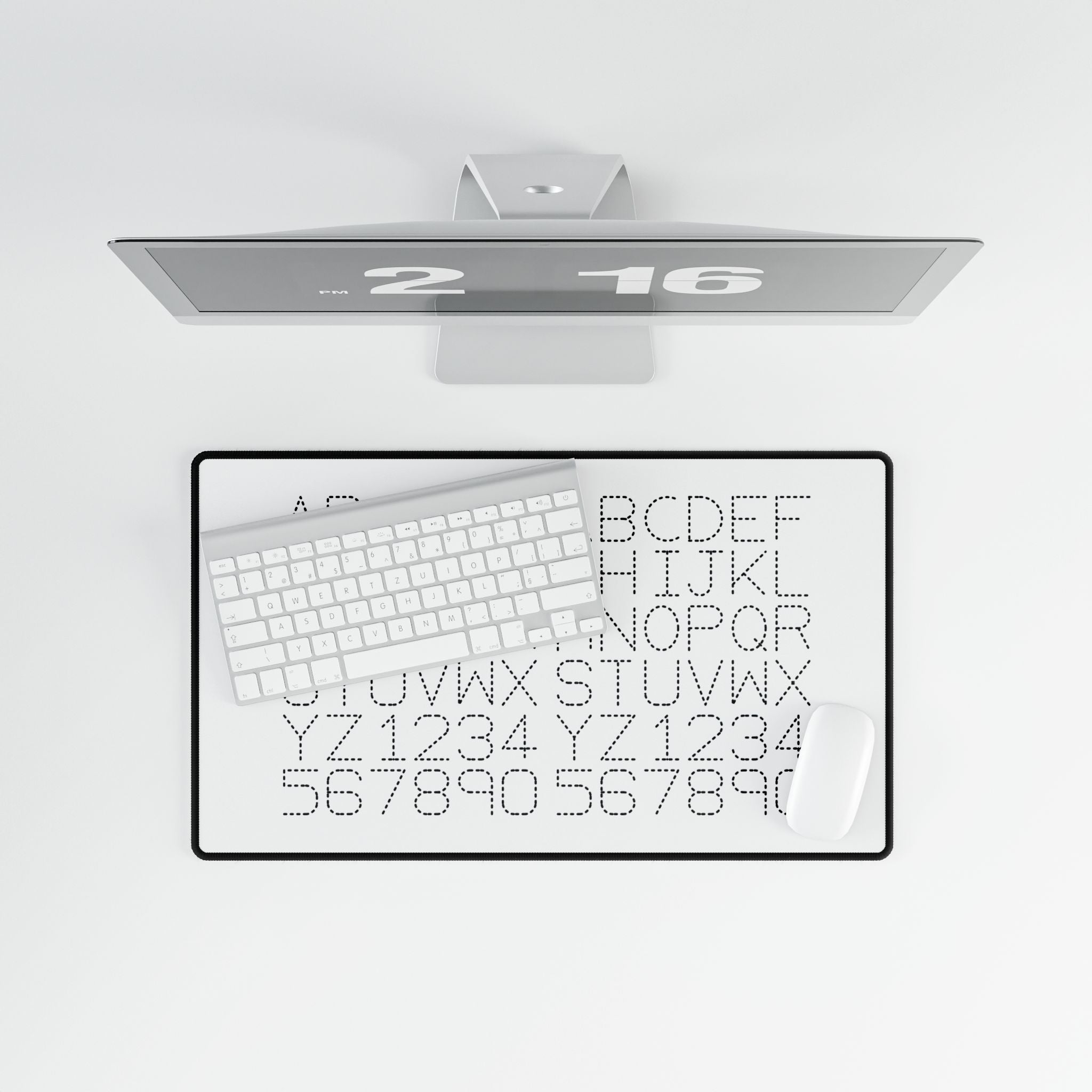 Dotted Alphabet & Numbers Desk Mat | Typing Practice Desk Mat