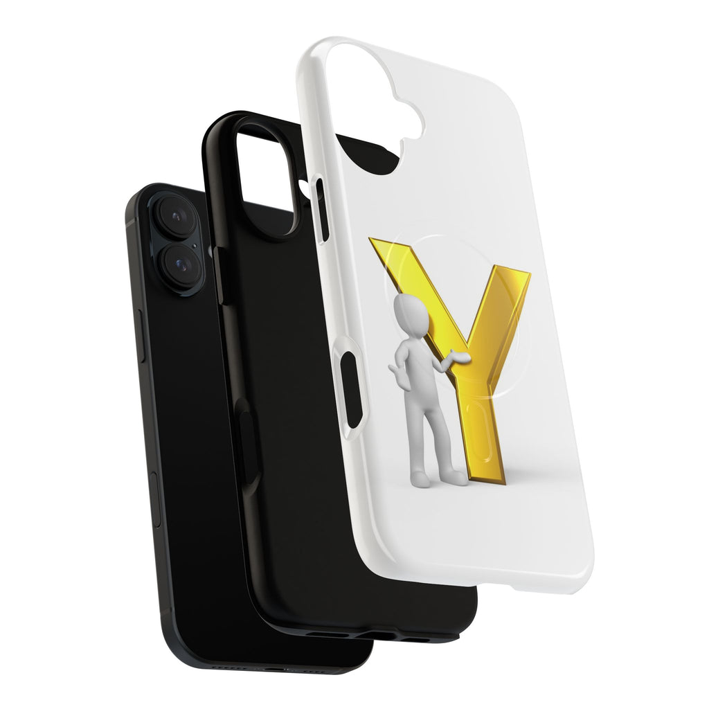 Gold Letter Y Phone Case | Monogram iPhone Magnetic Case