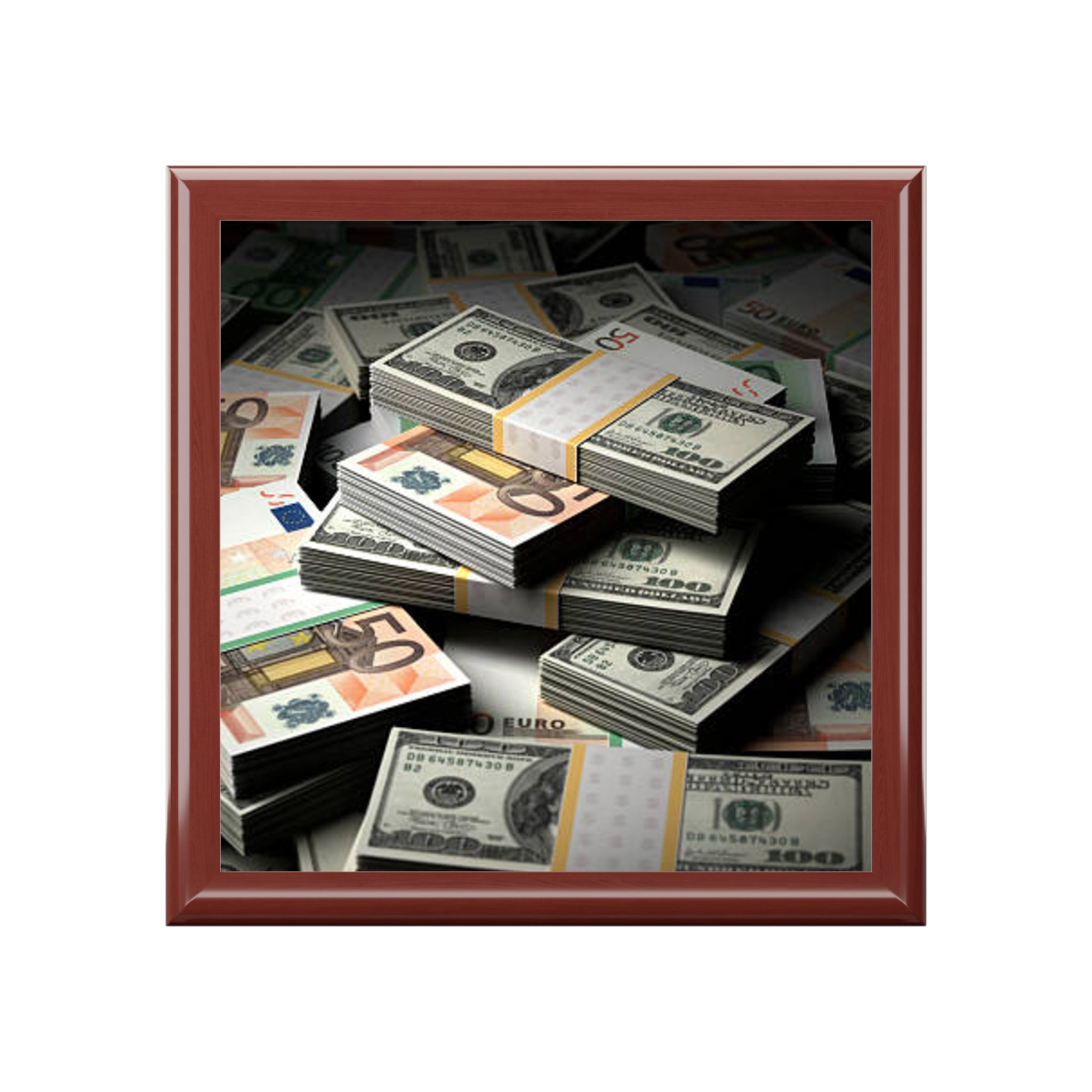 Stacks of Money Jewelry Box | Cash Pattern Keepsake Box