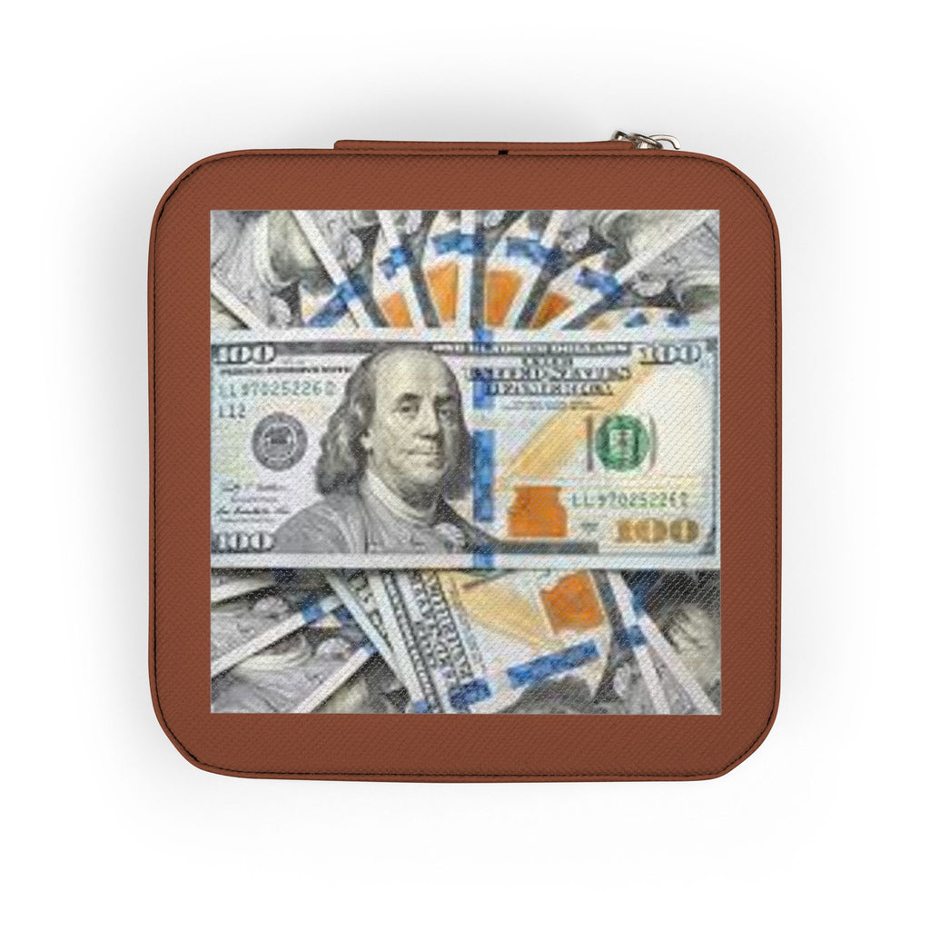 Hundred Dollar Bill Jewelry Travel Case | Compact Velvet Ring Earring Organizer