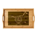 Litecoin Crypto Engraved Bamboo Serving Tray | Cryptocurrency Logo