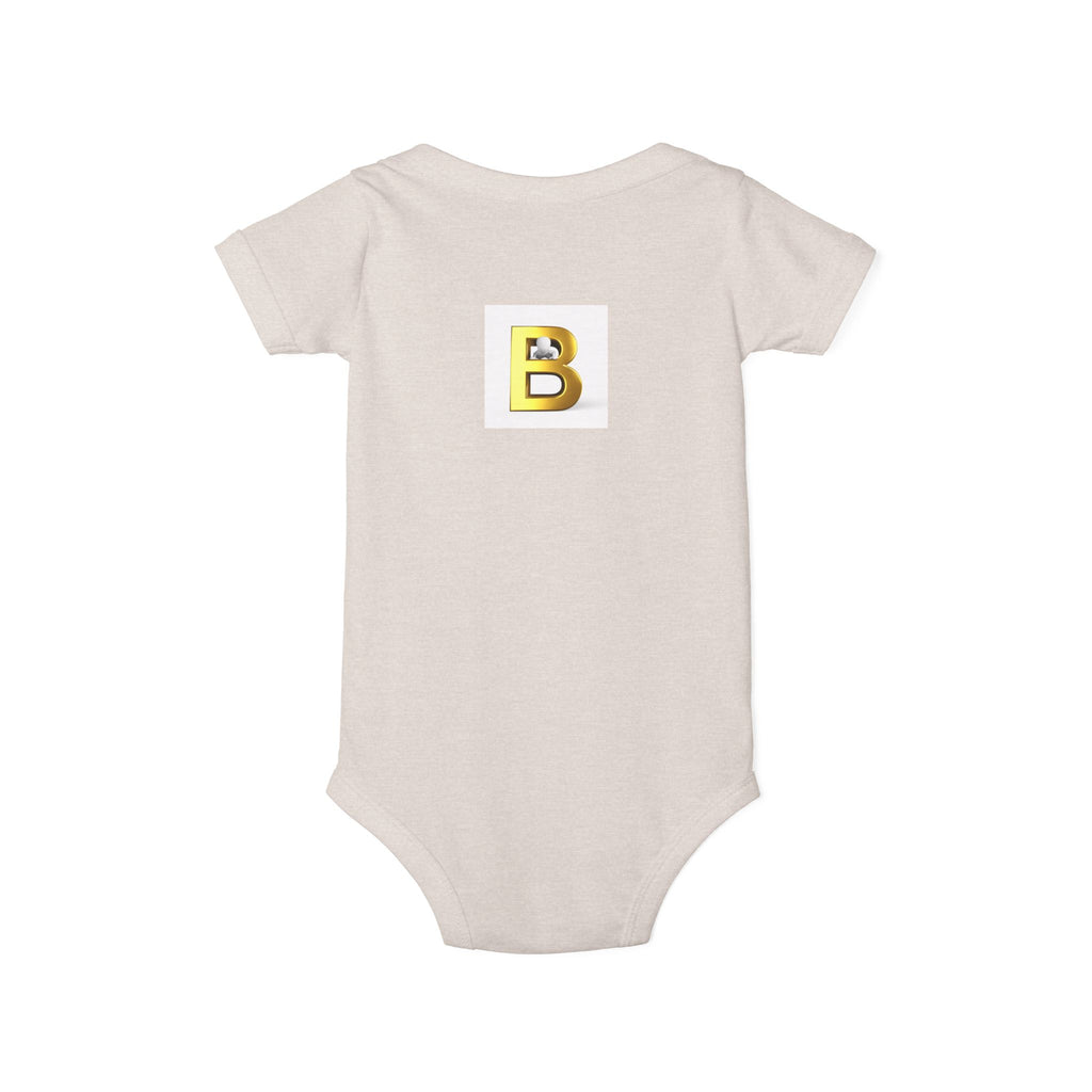 Gold B Letter  Baby Bodysuit | Infant Jersey One Piece