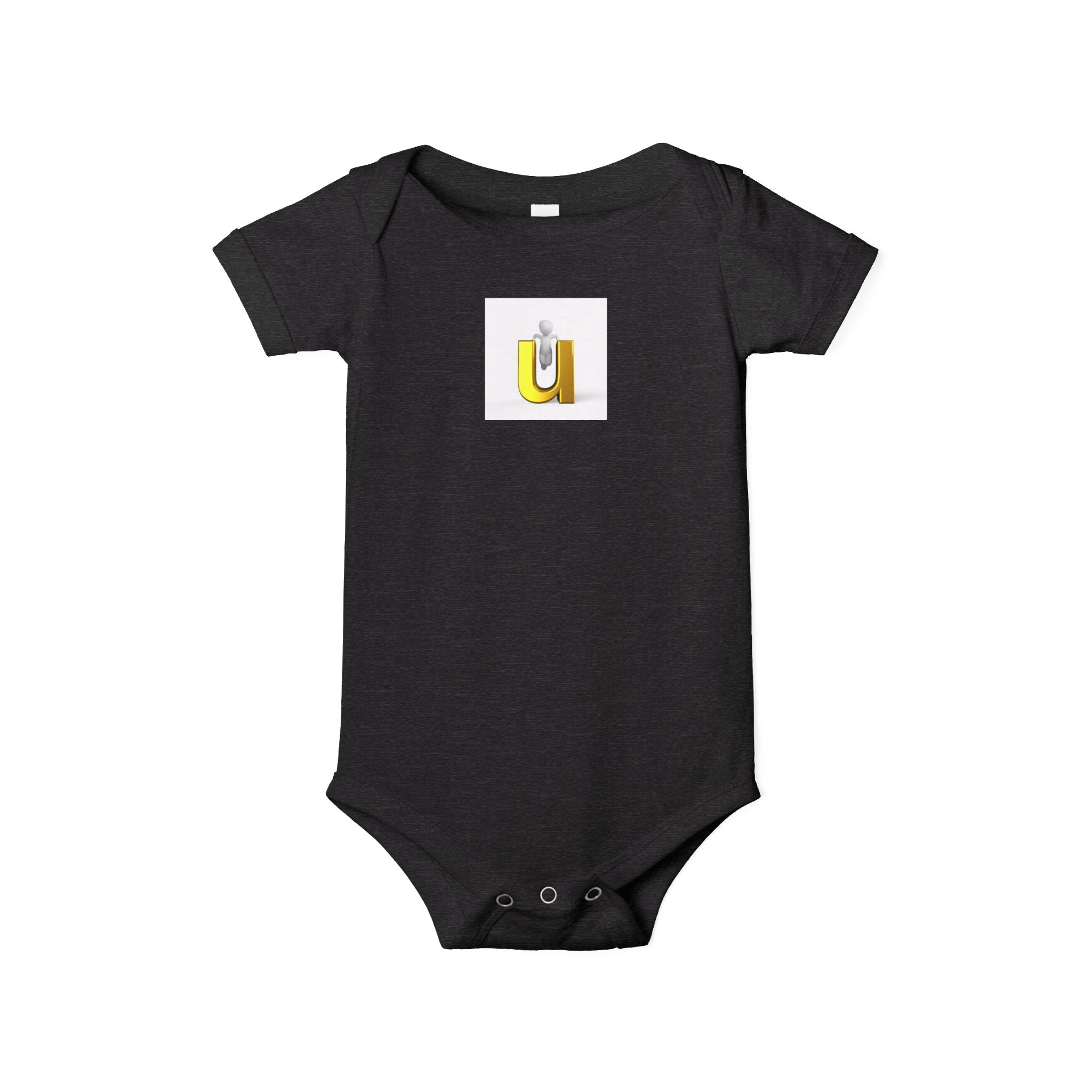 Body pour bébé avec monogramme soleil lettre U | Grenouillère