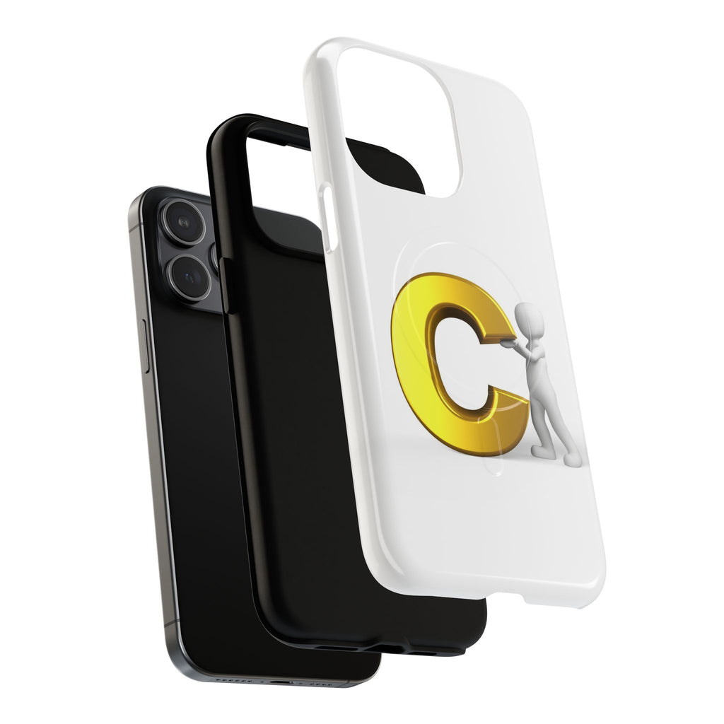 Gold Letter C Monogram Phone Case | Magnetic Tough Case
