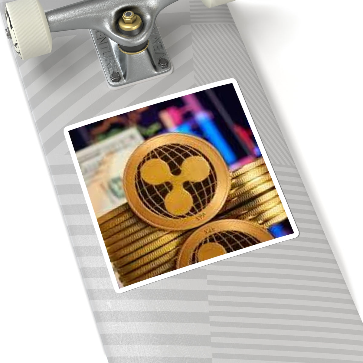Ripple Crypto Coin Sticker | Kiss-Cut Sticker, Cryptocurrency Design