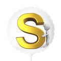 Gold Letter S Foil Balloon 11"