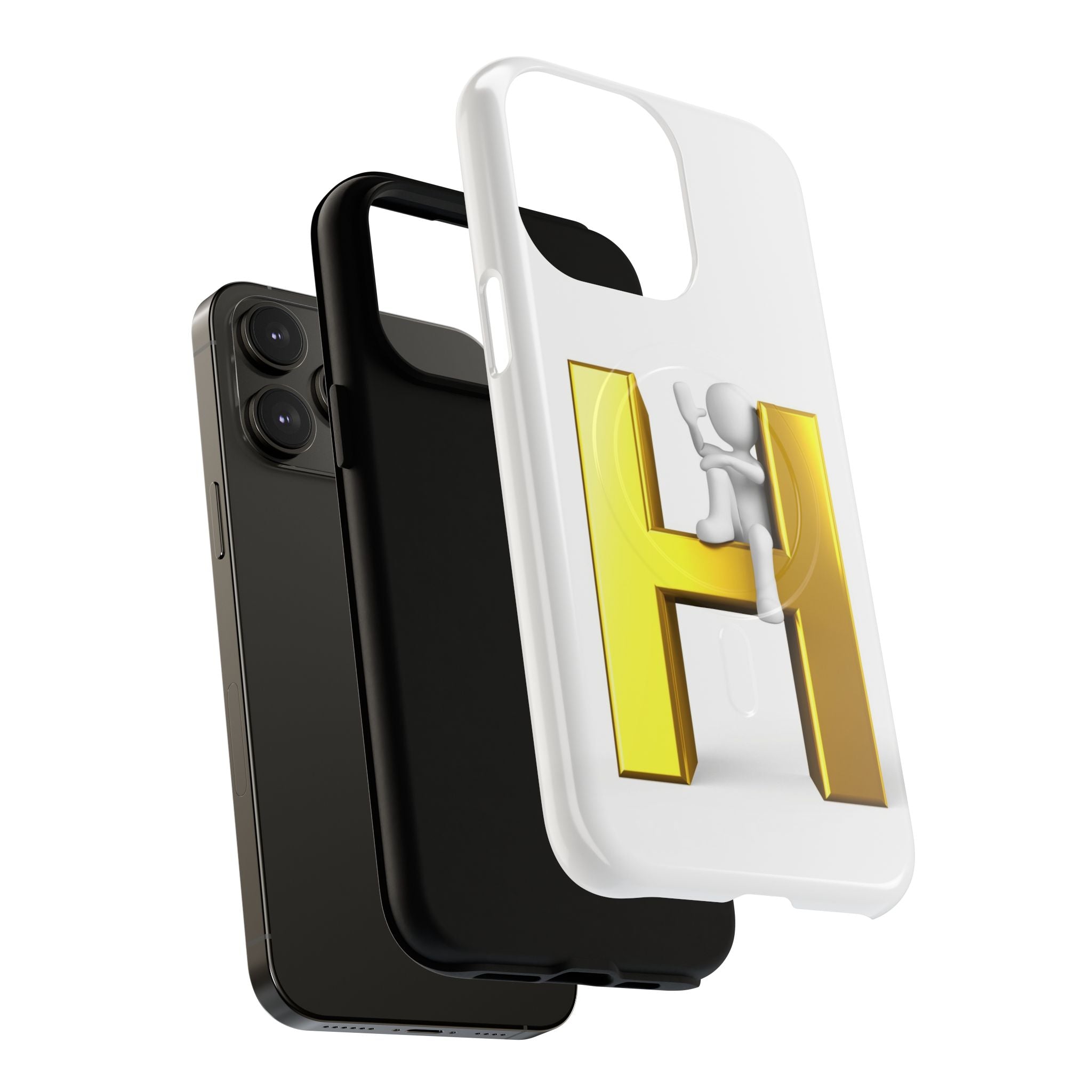 Gold Letter H Climber Phone Case | Tough Magnetic Case