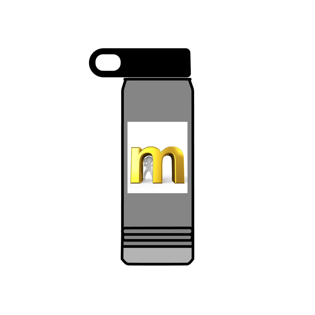 Gold Letter M Water Bottle | 20oz