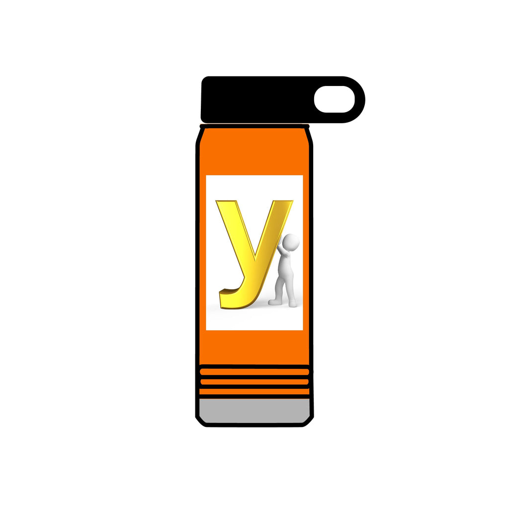 Yellow Letter Y with Figure Water Bottle | 20oz
